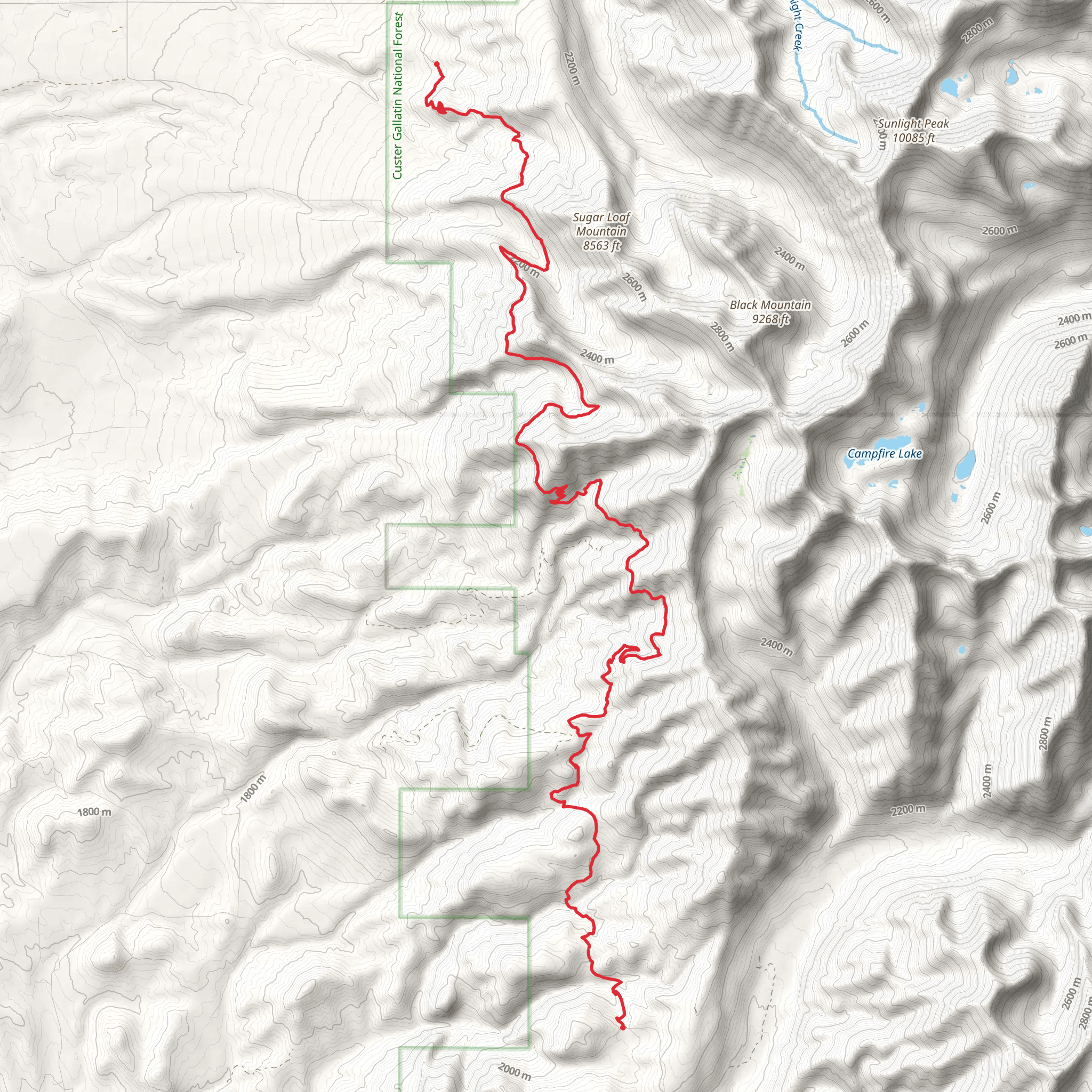 Porcupine Ibex Trail mobile static map