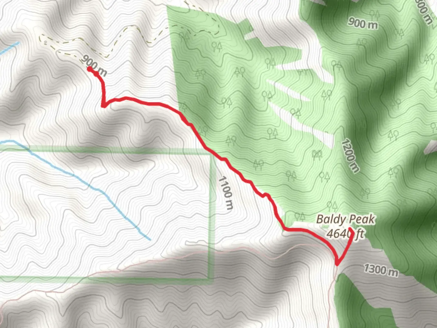 An image depicting the trail Charlie Buck-Baldy Peak Trail Out and Back and its surrounding area.