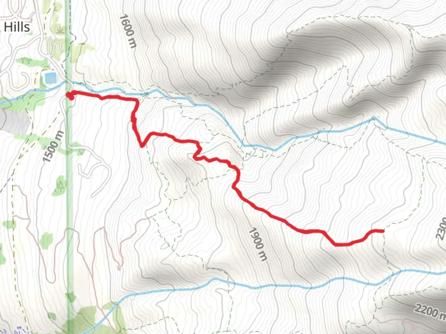 An image depicting the trail Davis Creek Trail and Cattleman Trail and its surrounding area.