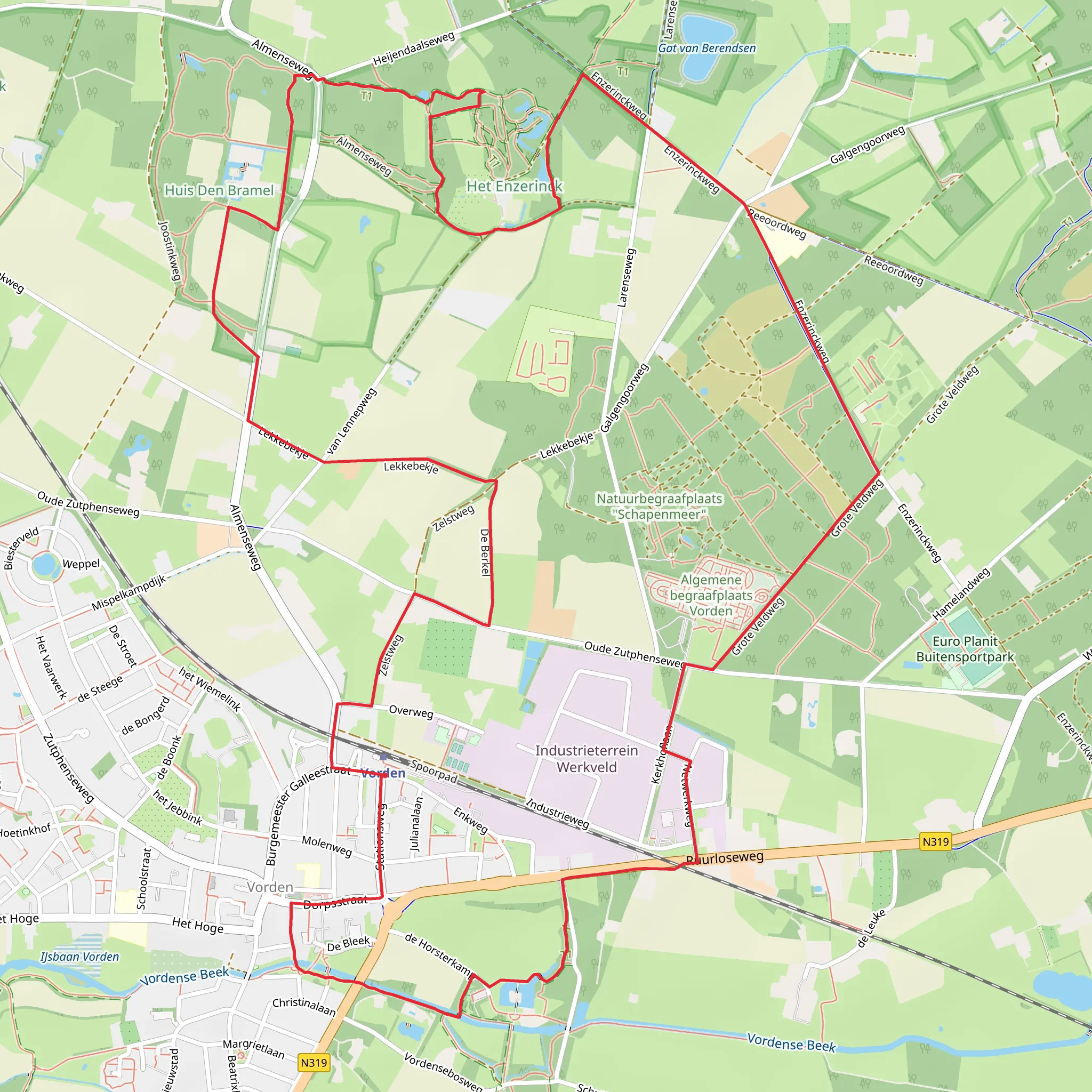 Veldwijk and Vorden Loop mobile static map