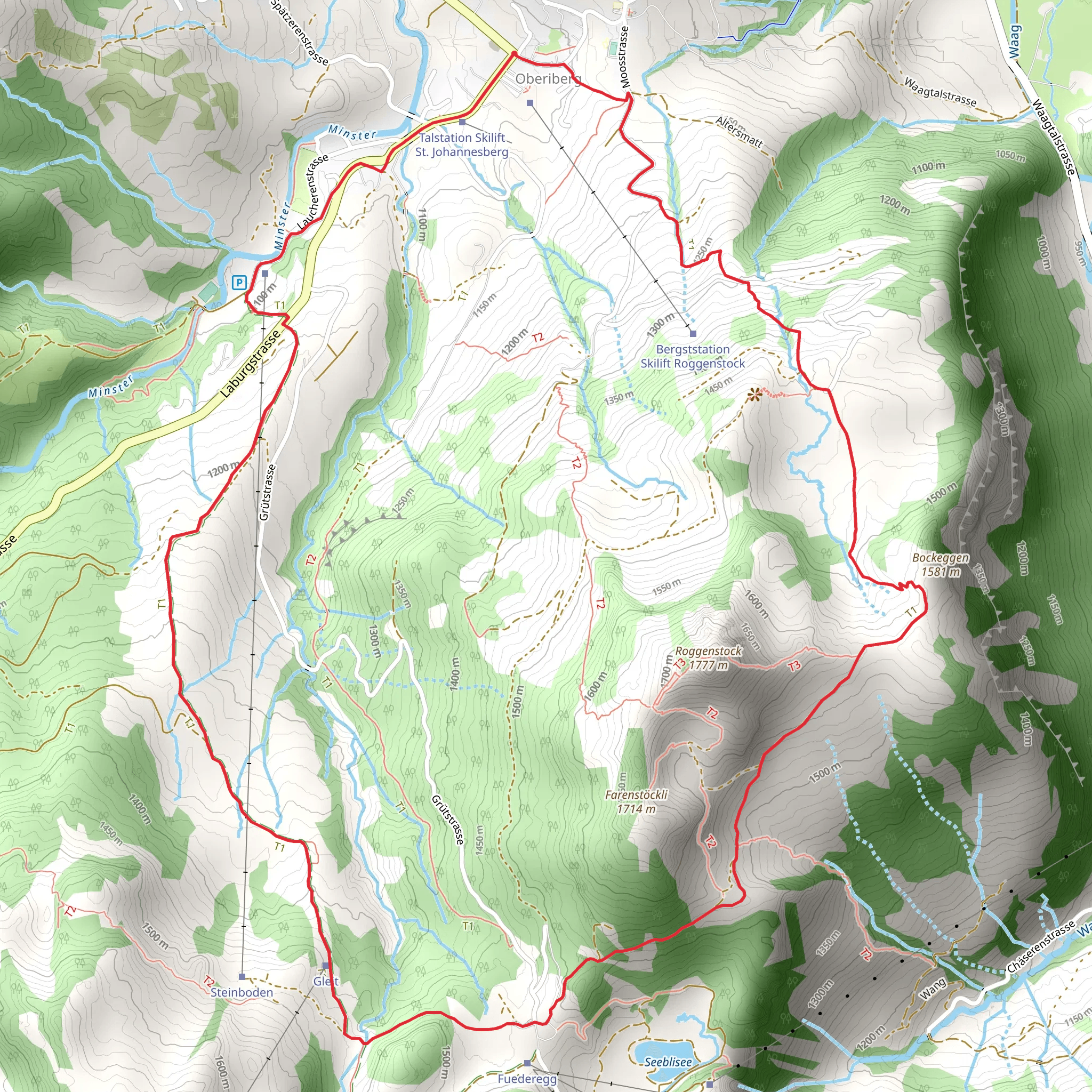 Geologische Wanderung Roggenstock mobile static map