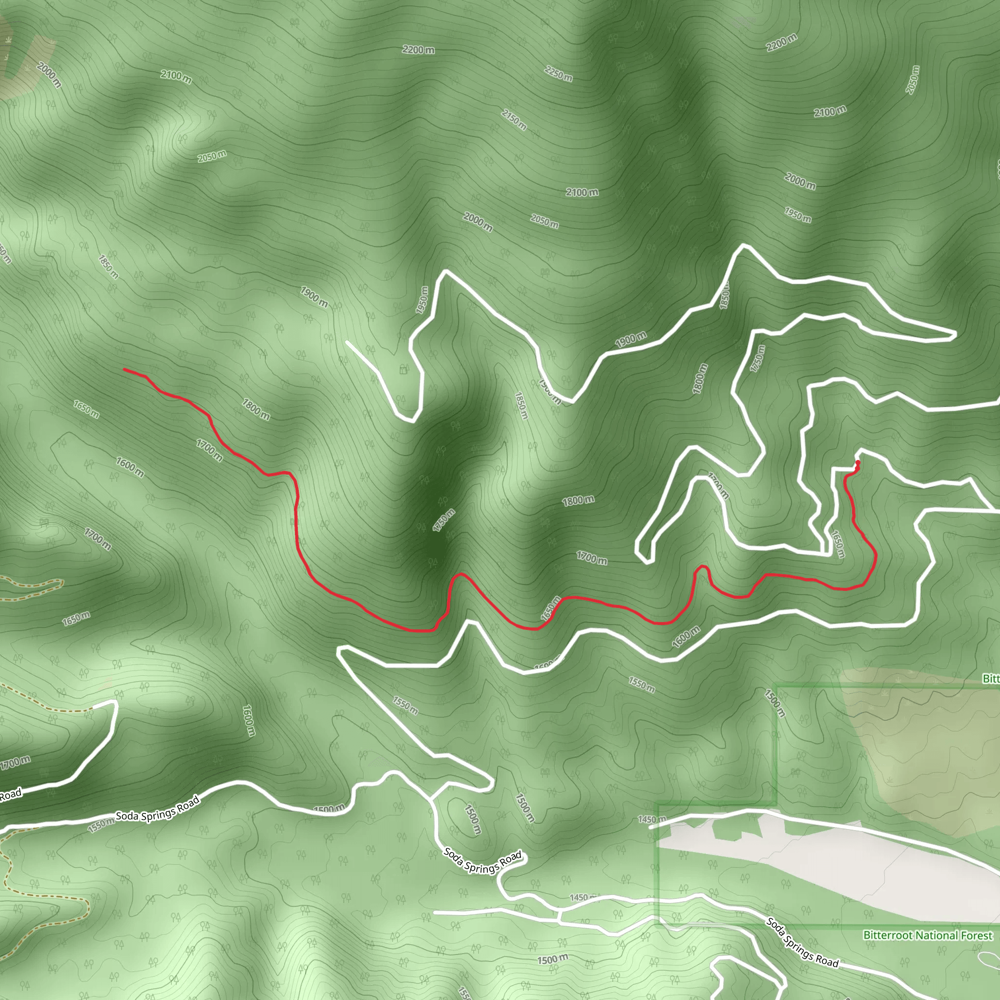 Halford - Soda Springs Trail mobile static map