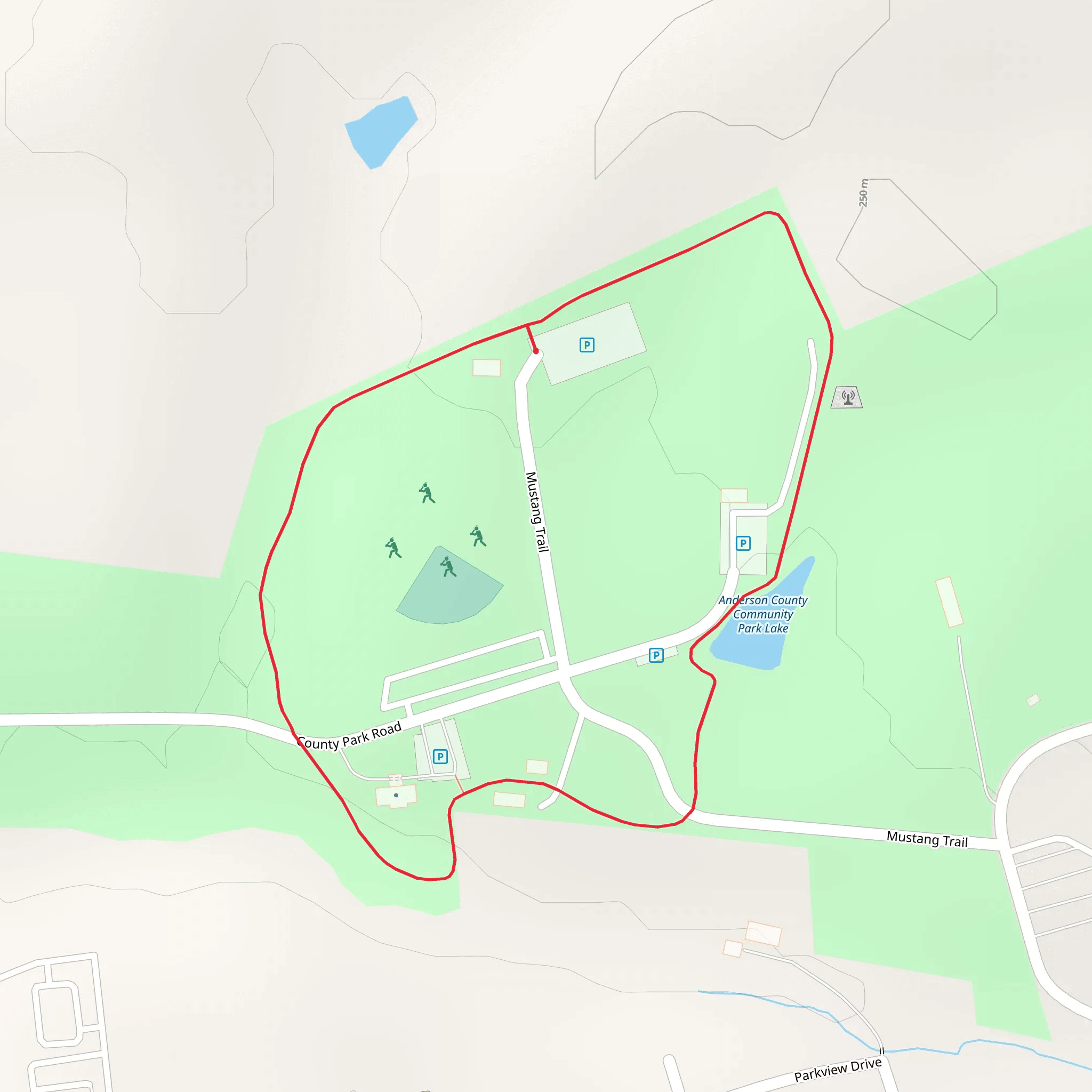 Mustang Loop Trail mobile static map