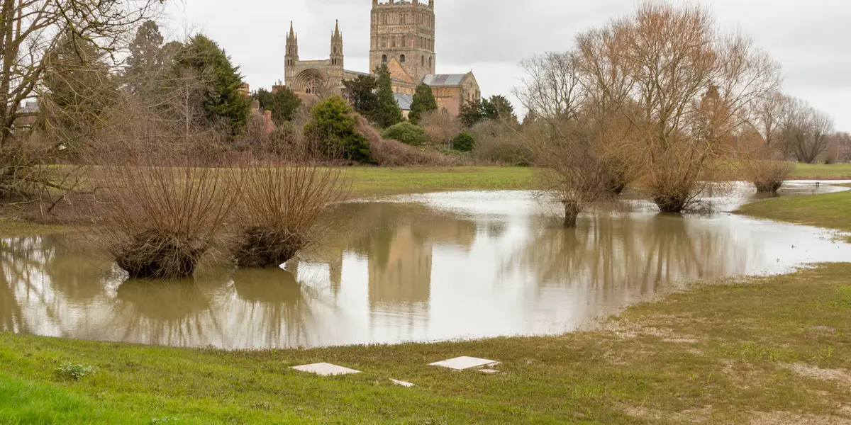 River Severn and Apperley from Tewkesbury