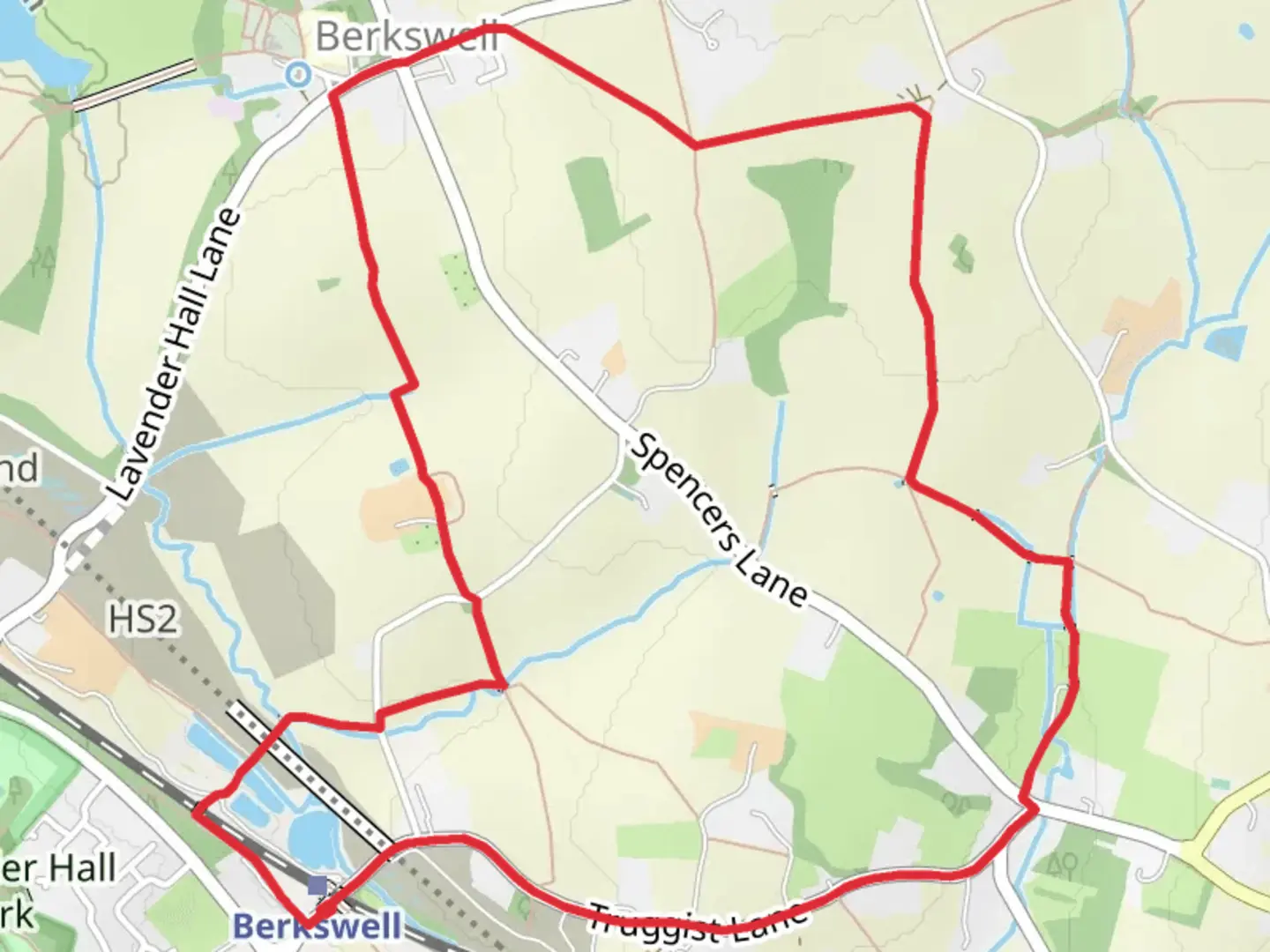 An image depicting the trail AW Circular Walk 02 in Berkswell and its surrounding area.
