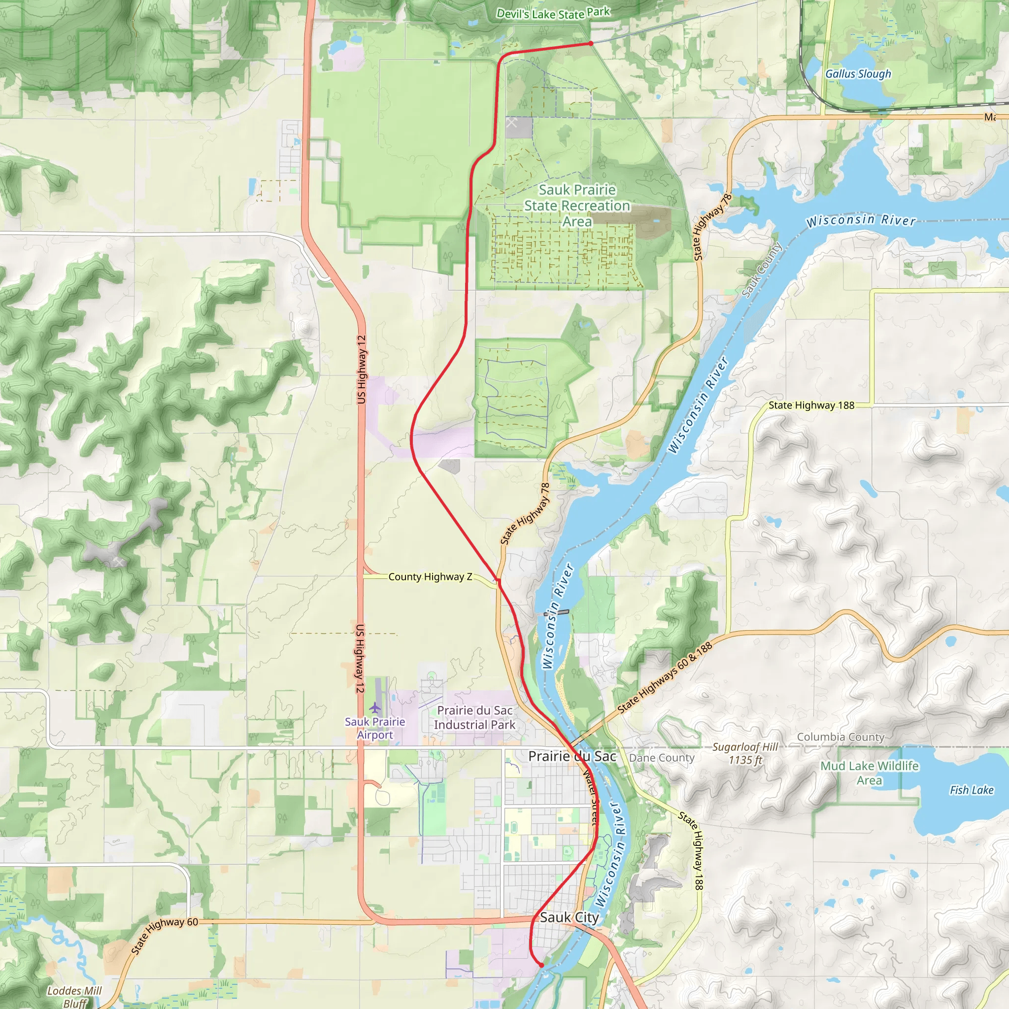 The Great Sauk Trail - Fauchs Park mobile static map