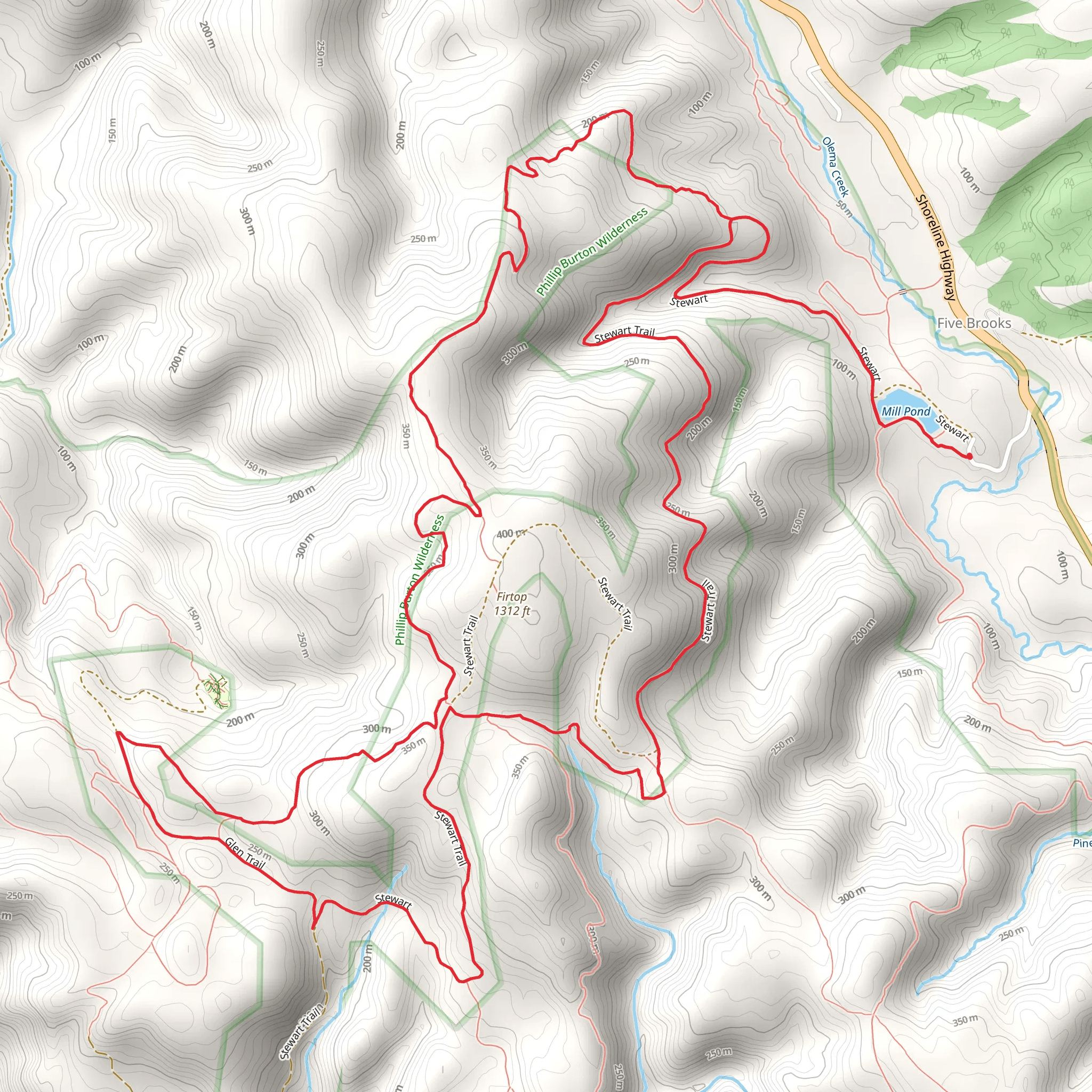 Greenpicker Loop Trail mobile static map