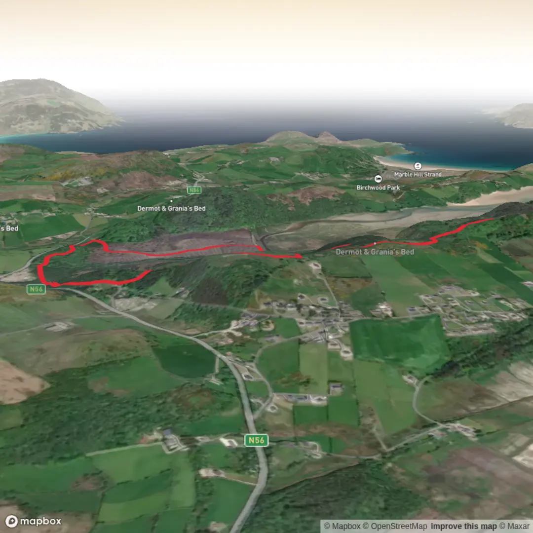 An image depicting the trail Ards Forest park and its surrounding area.