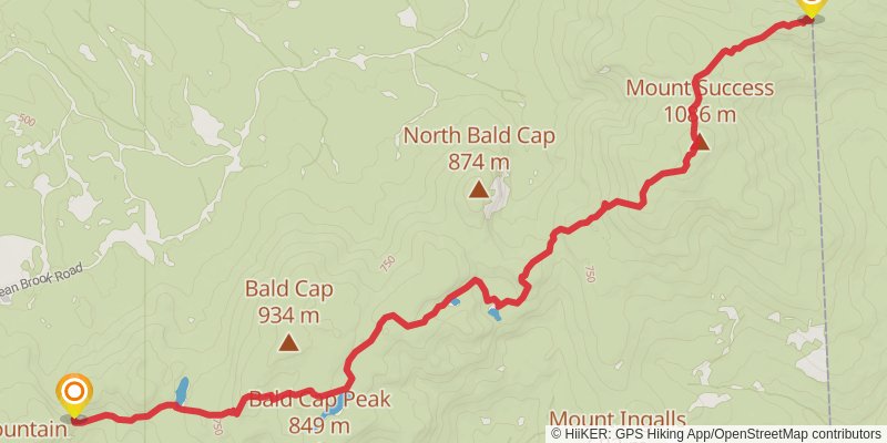 Appalachian Trail - New Hampshire stage 14 Map