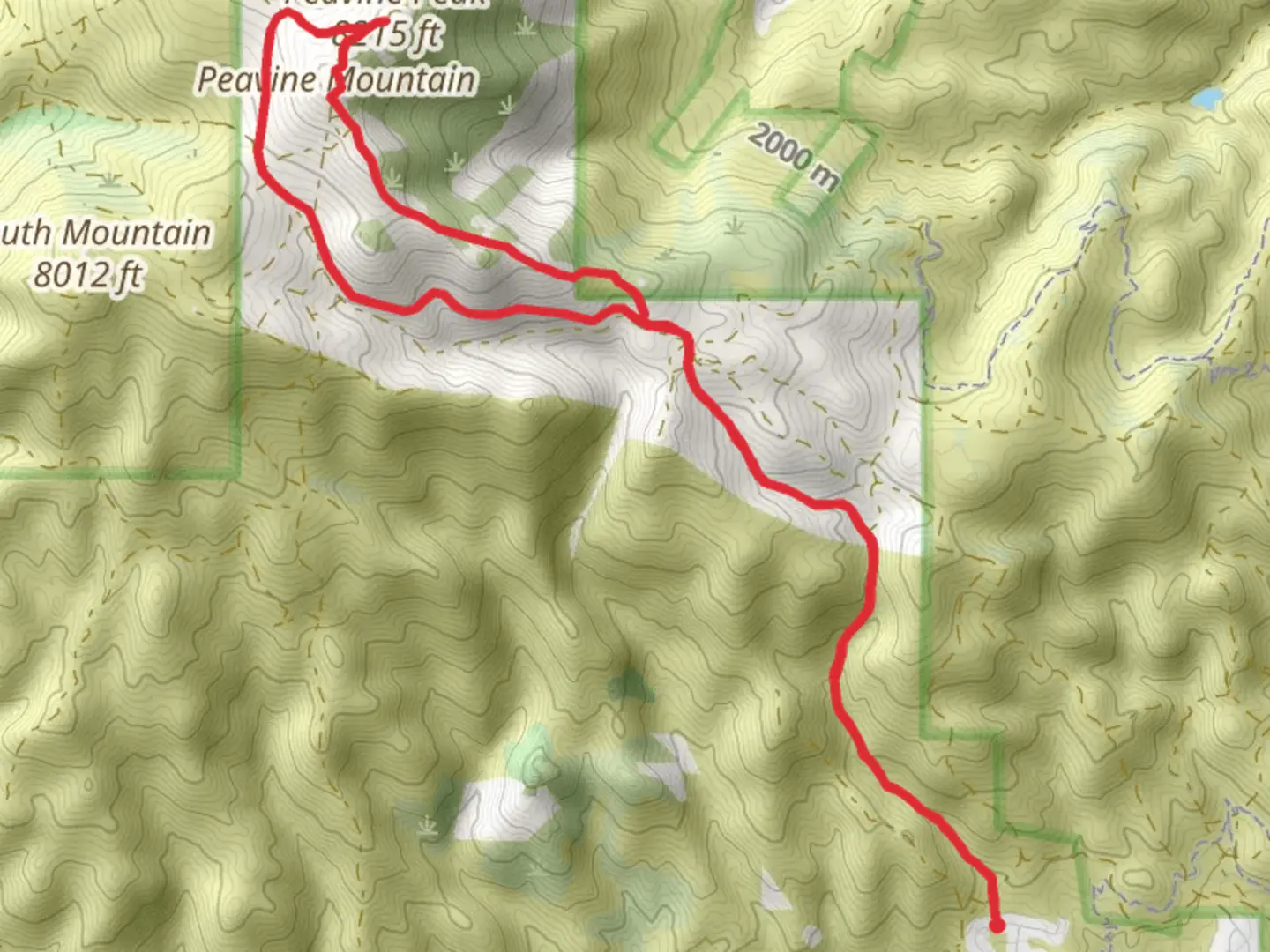 An image depicting the trail Peavine Peak via Hobo Trail Loop and its surrounding area.