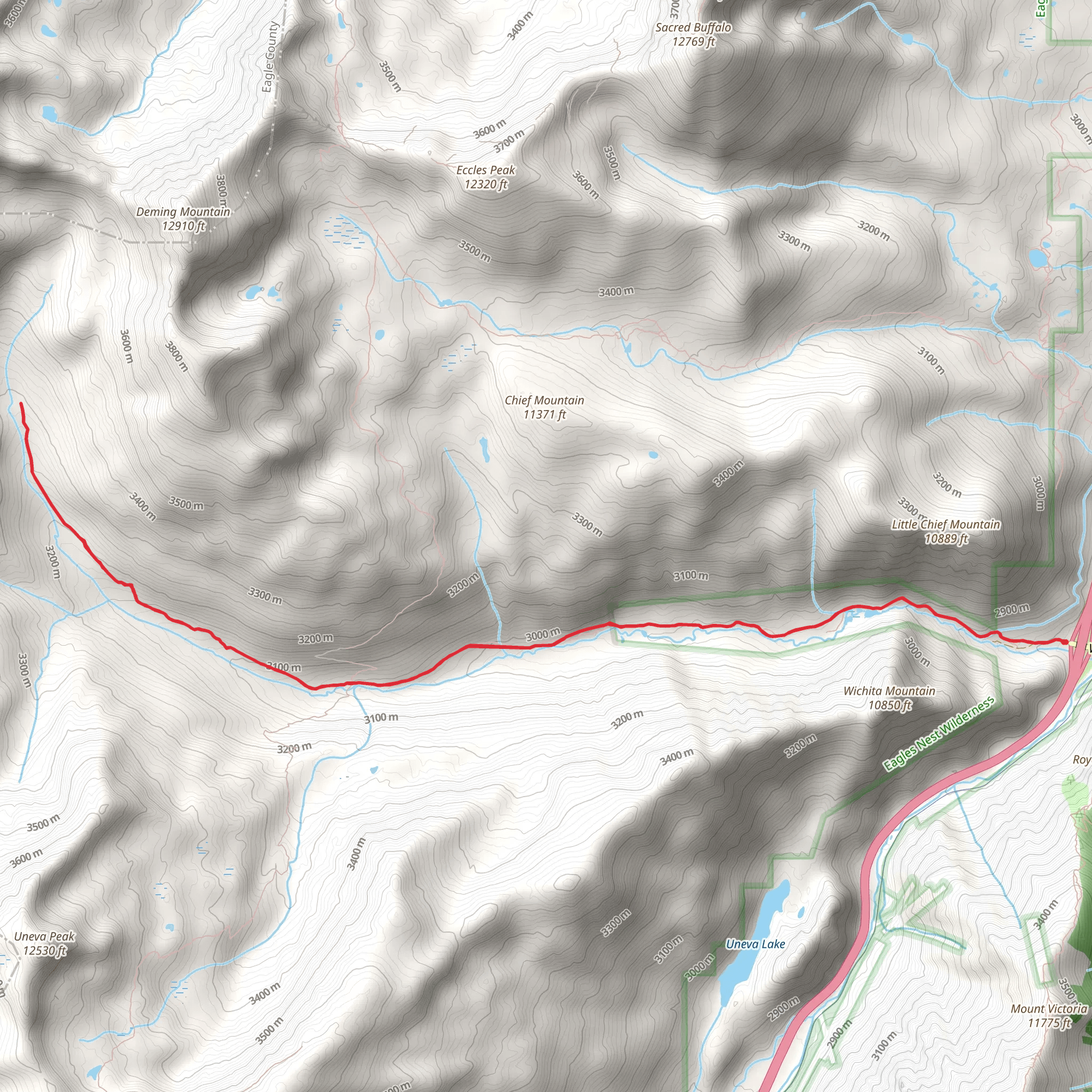 North Tenmile Trail mobile static map