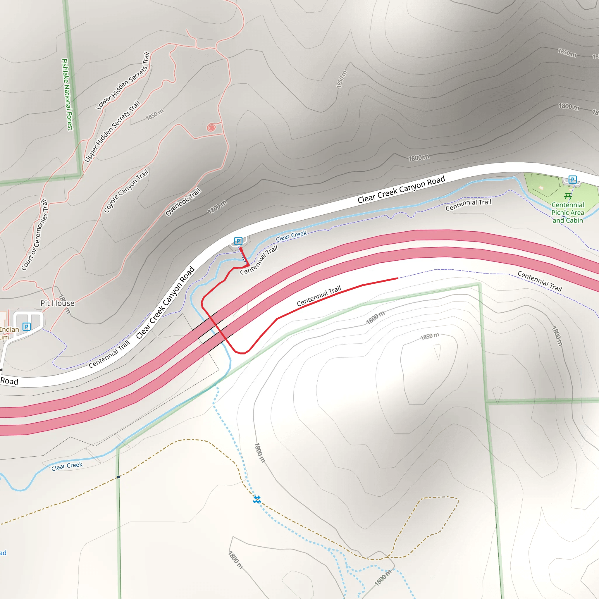 Clear Creek mobile static map