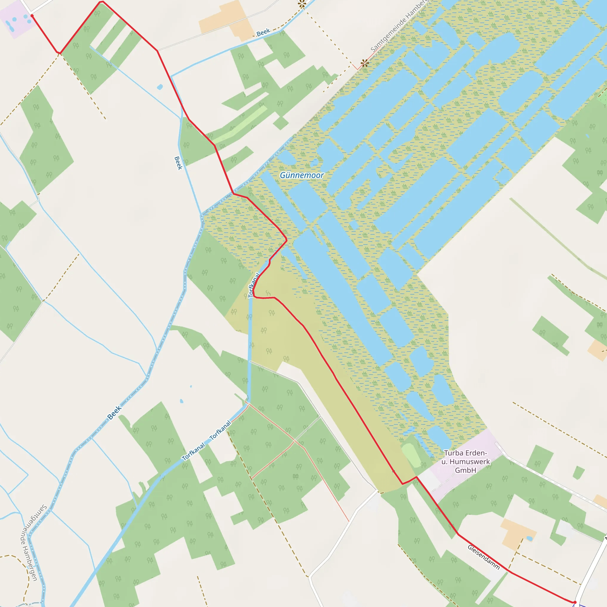 Verbindungsweg Teufelsmoor - Verlüßmoor mobile static map