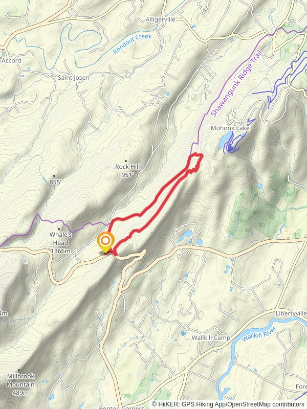 Shawangunk Ridge Loop Trail mobile static map