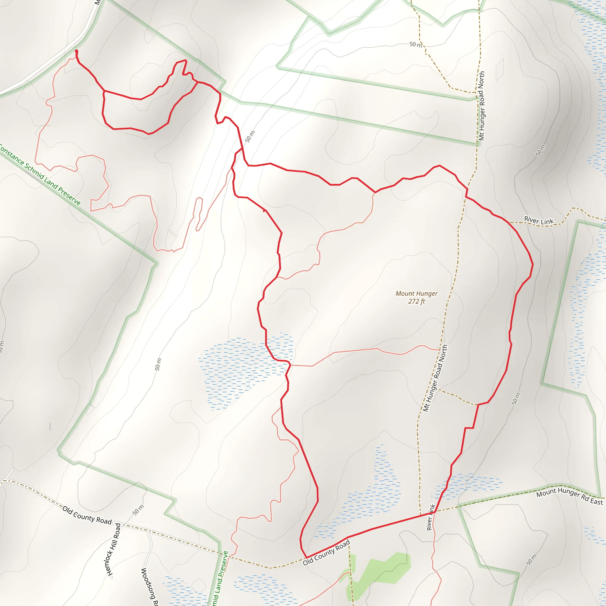 River Link and Mount Hunger Loop mobile static map
