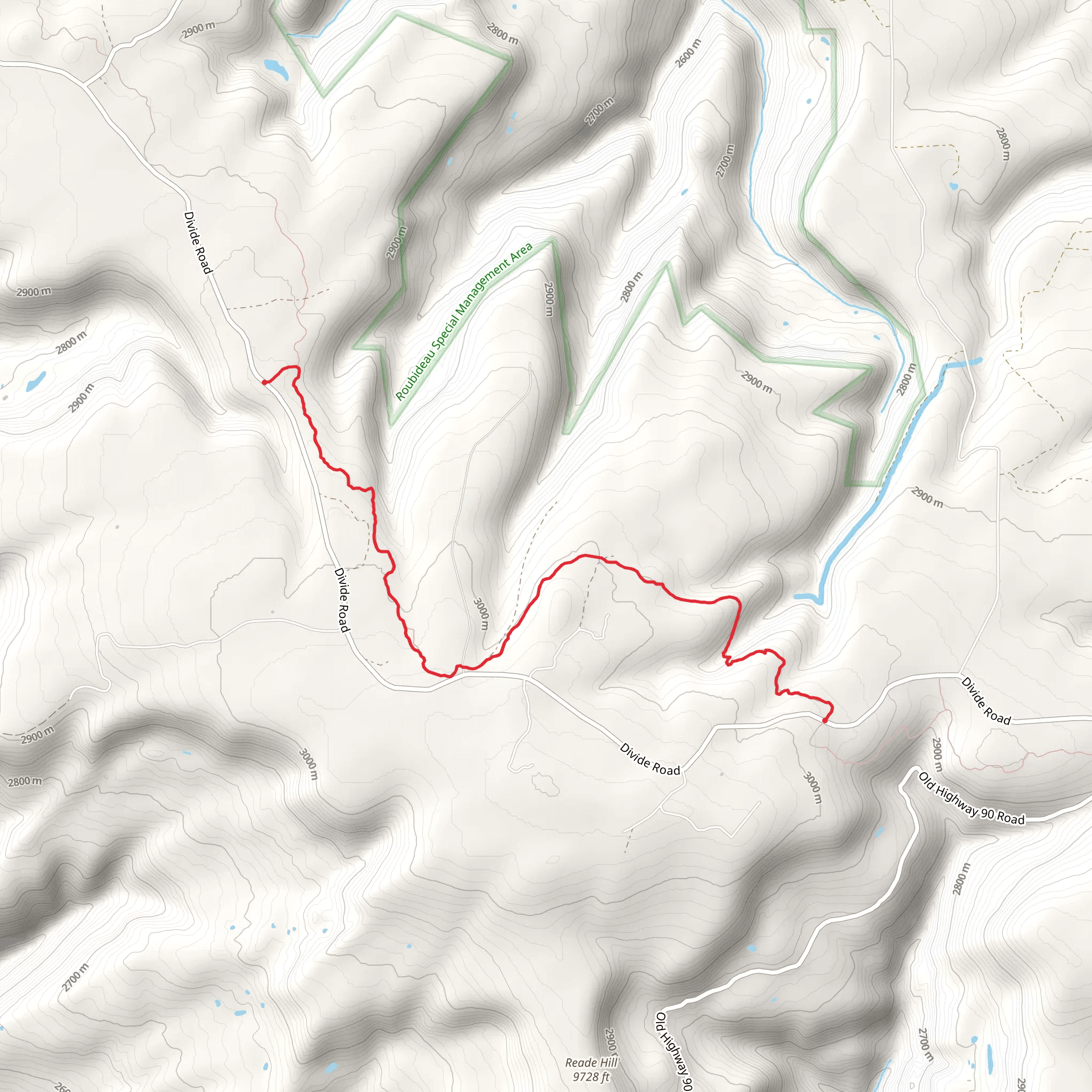 Grays Creek Trail mobile static map