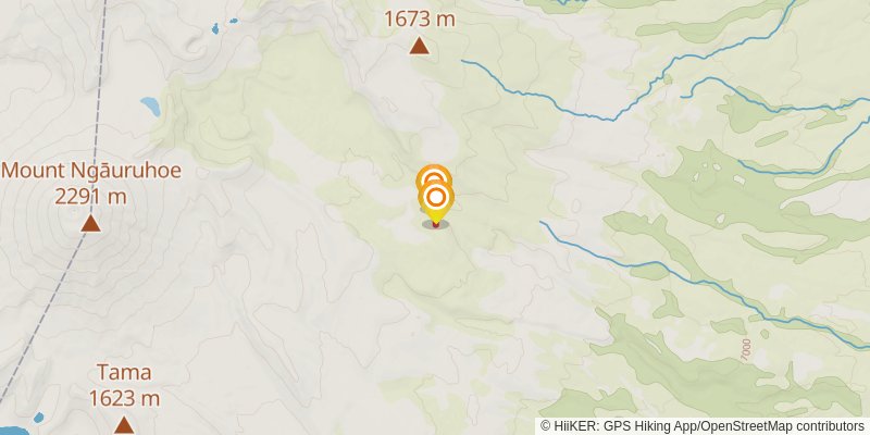 Tongariro Northern Circuit spur 2 Map