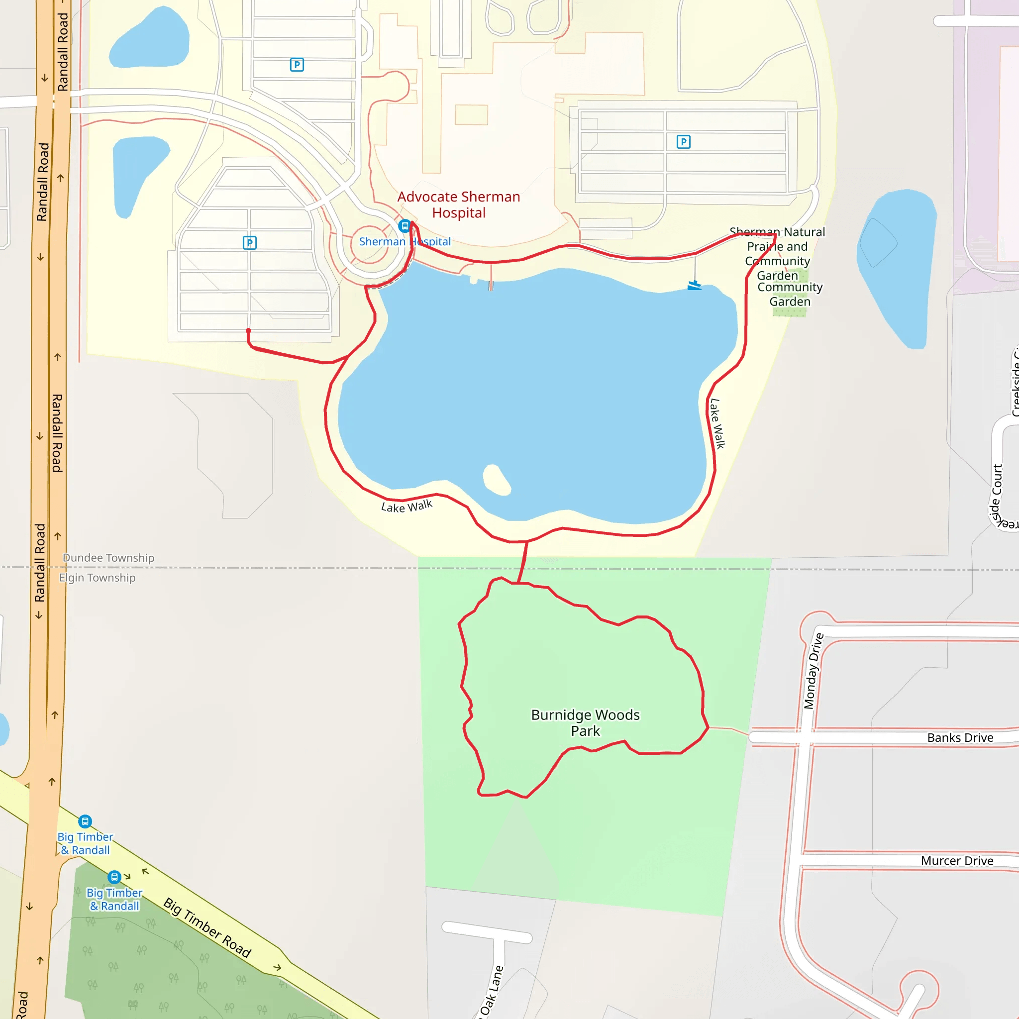 Burnidge Woods Park Loop mobile static map