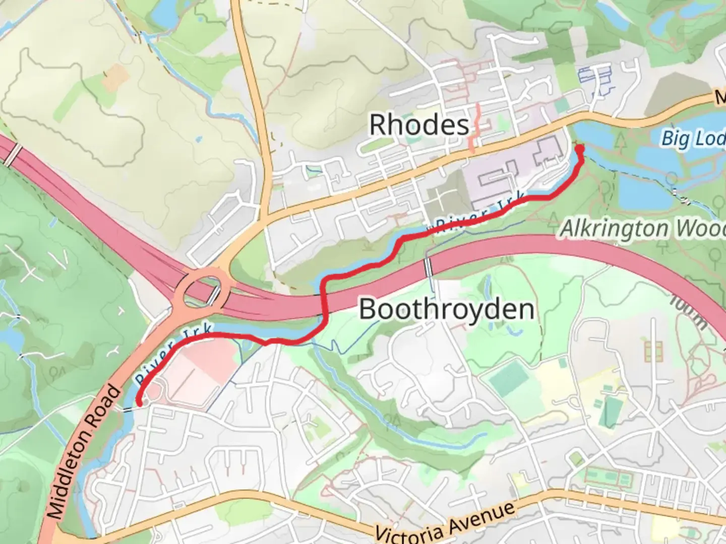 An image depicting the trail River Irk Streamside Walk and its surrounding area.