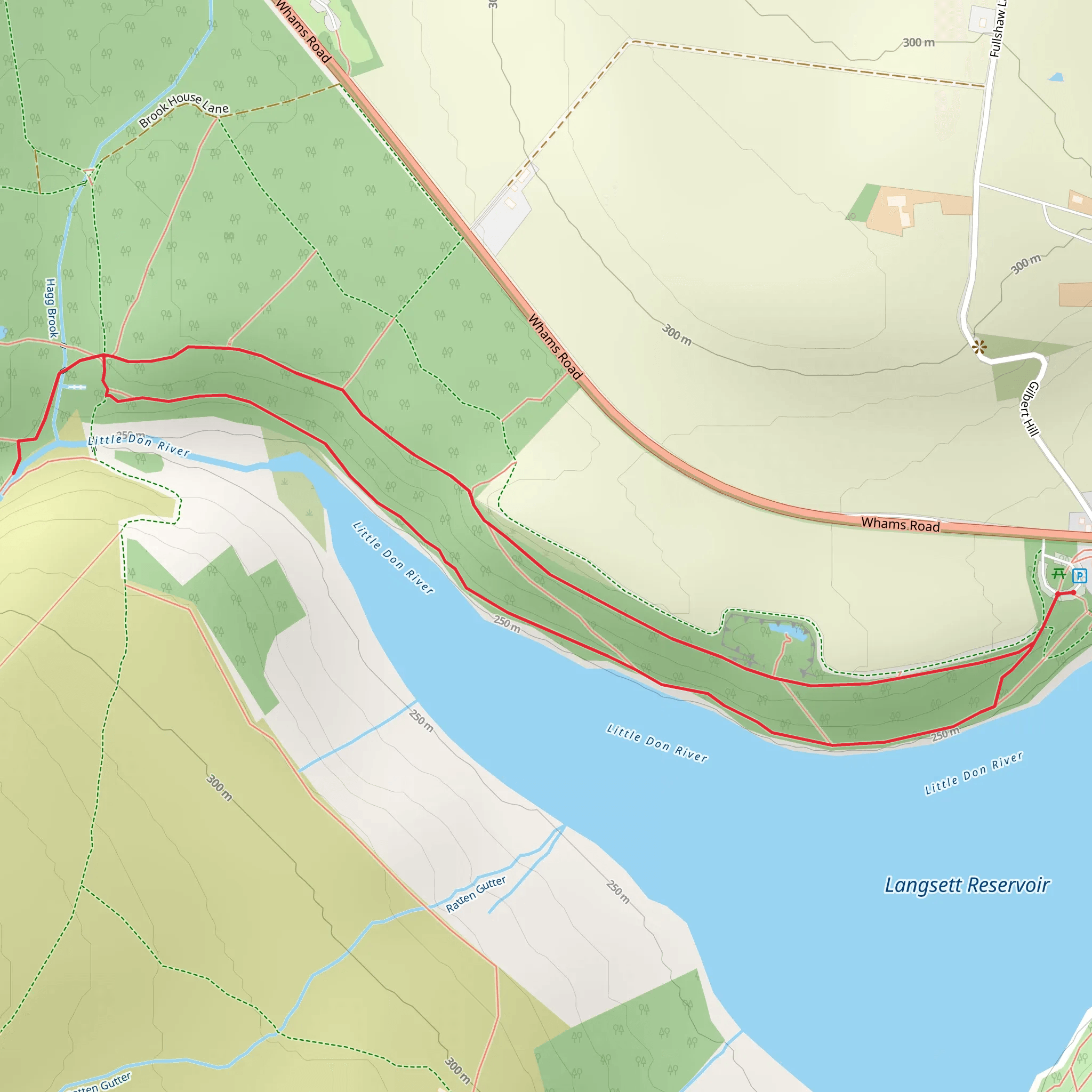 Langsett Bank along Langsett Reservoir mobile static map