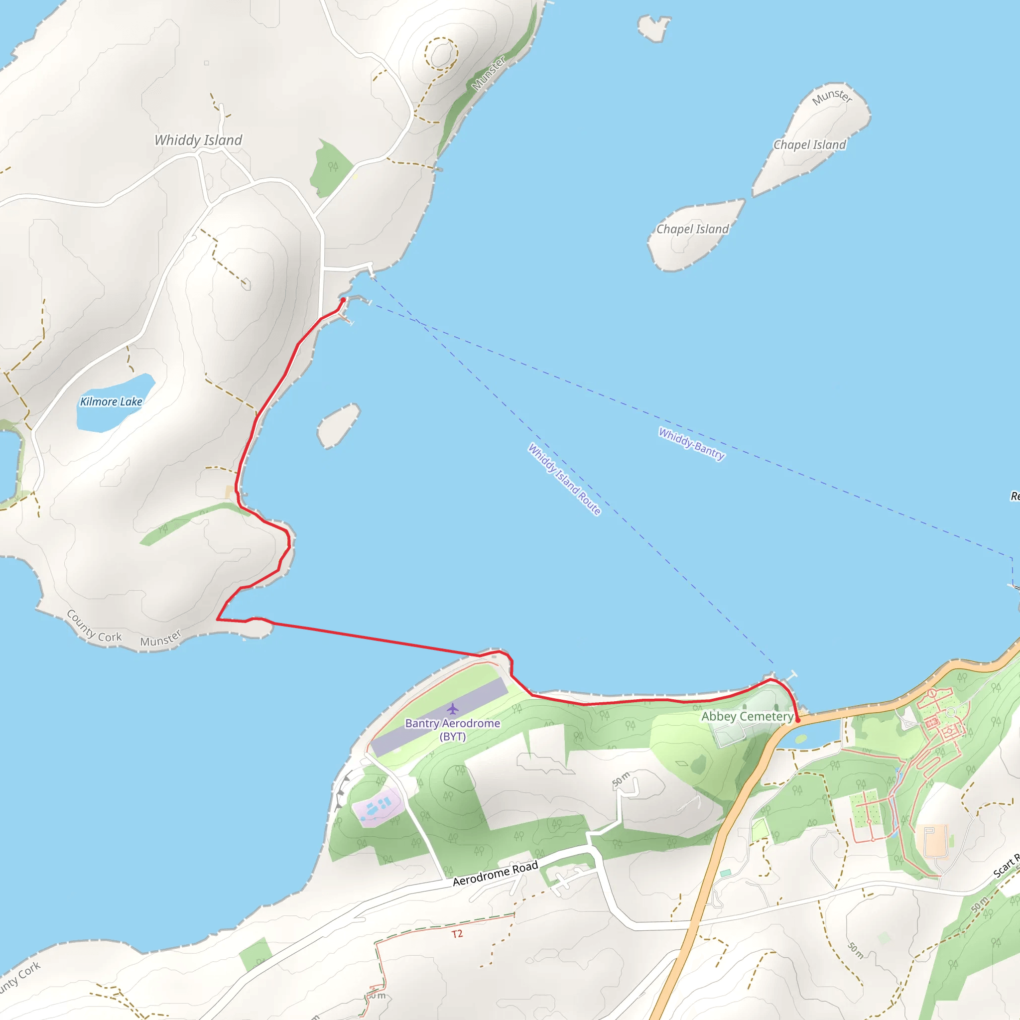 Bantry Blueway - Blue Trail mobile static map