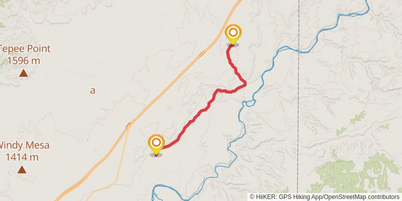 American Discovery Trail - Utah stage 2 Map