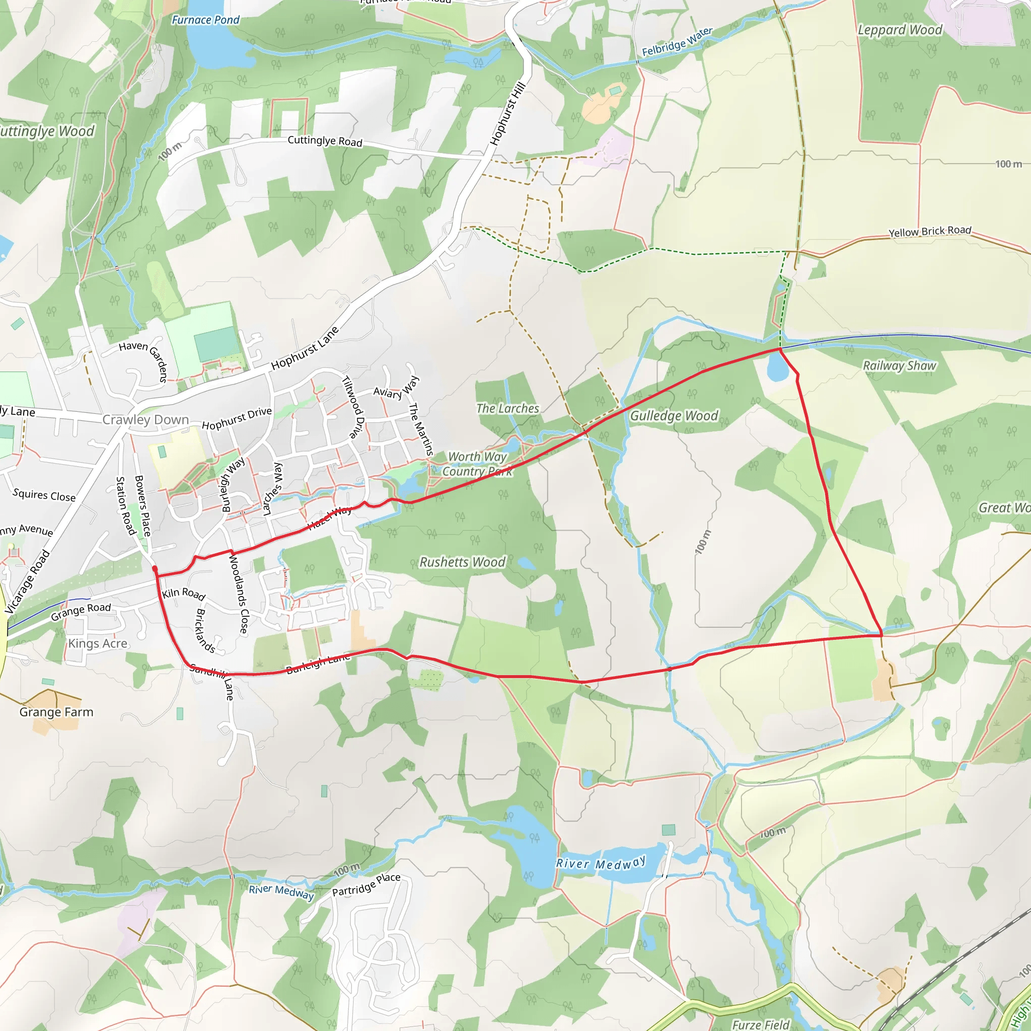 Hazel Way and Worth Way Loop mobile static map