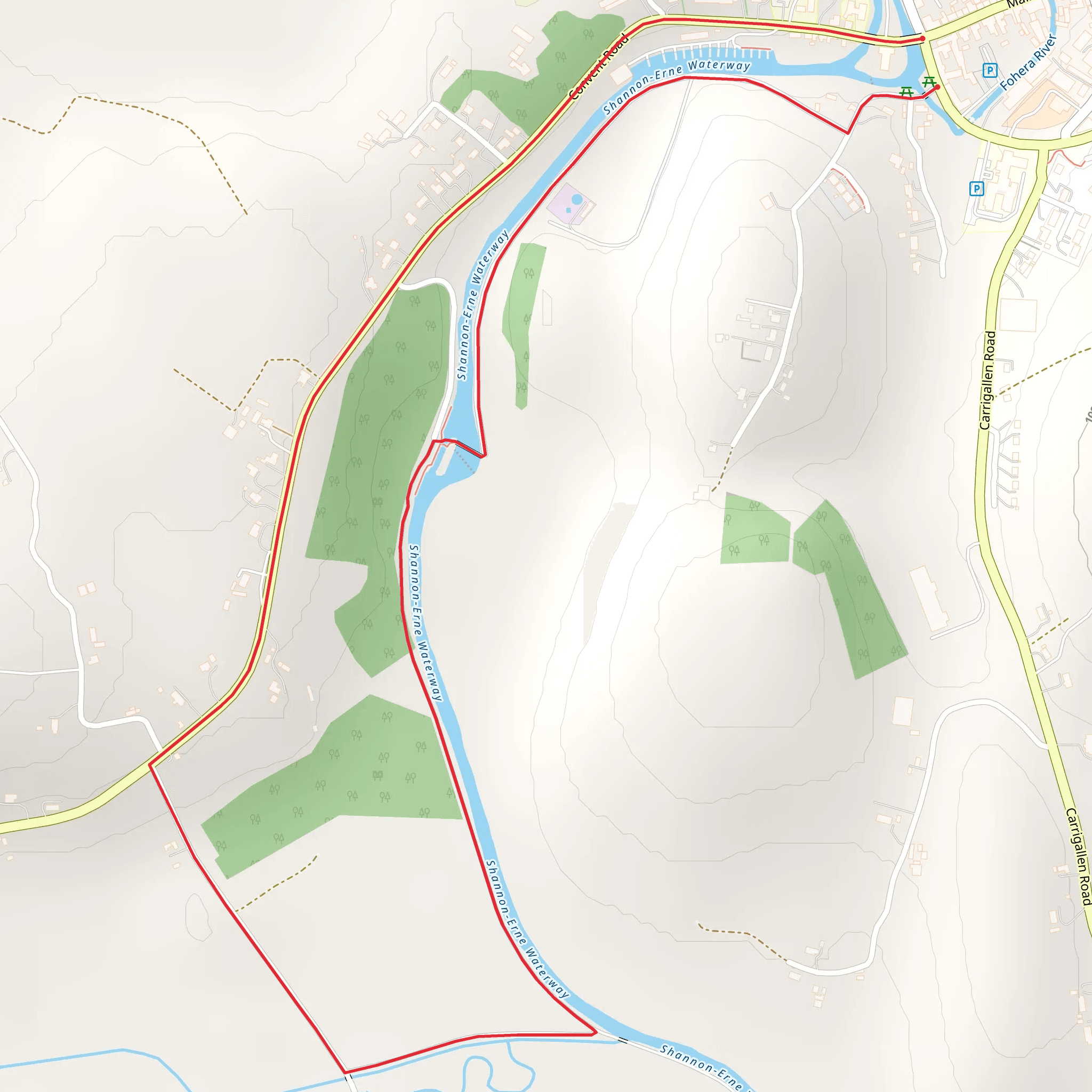 Ballinamore Looped Walking Trail mobile static map