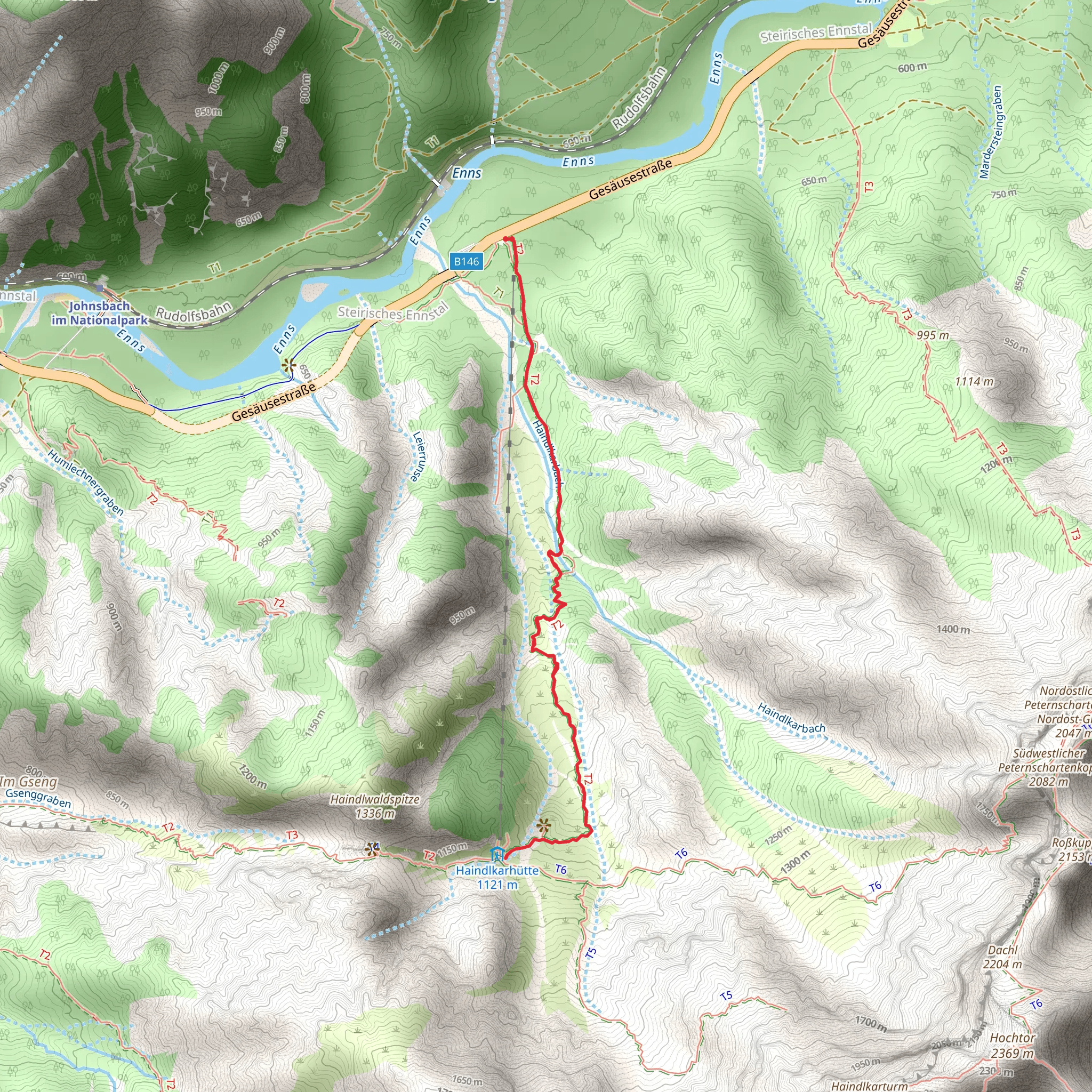 Haindlkarhütte Normalweg mobile static map