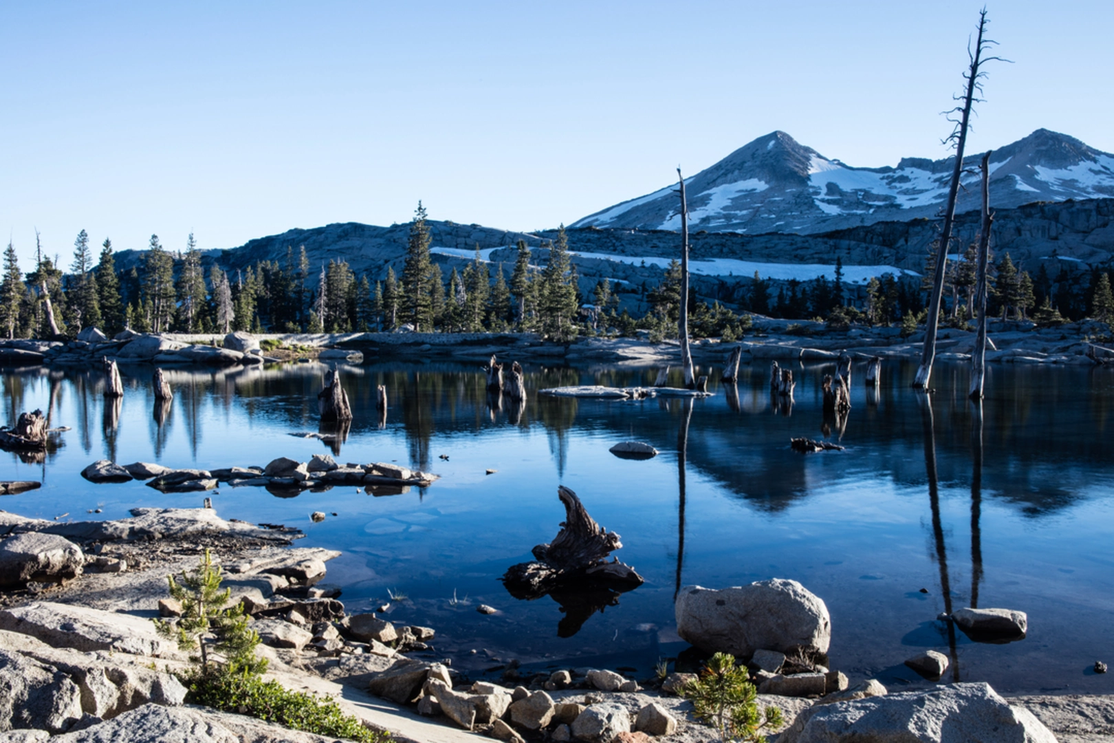 An image depicting the trail Tahoe Yosemite Trail via Tahoe Rim Trail and its surrounding area.