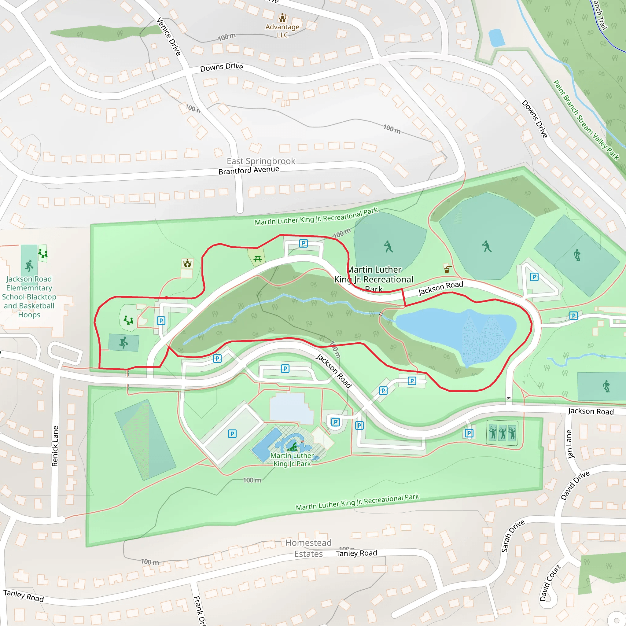 Jackson Road Loop mobile static map