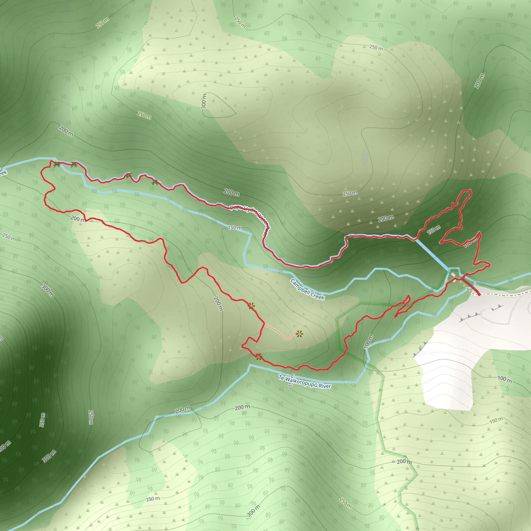 Pupu Hydro Walkway mobile static map