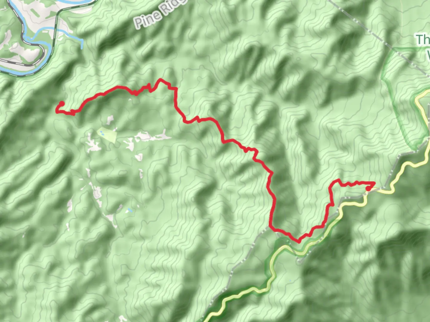 An image depicting the trail Floyd Mountain and Fork Mountain Appalachian Trail and its surrounding area.