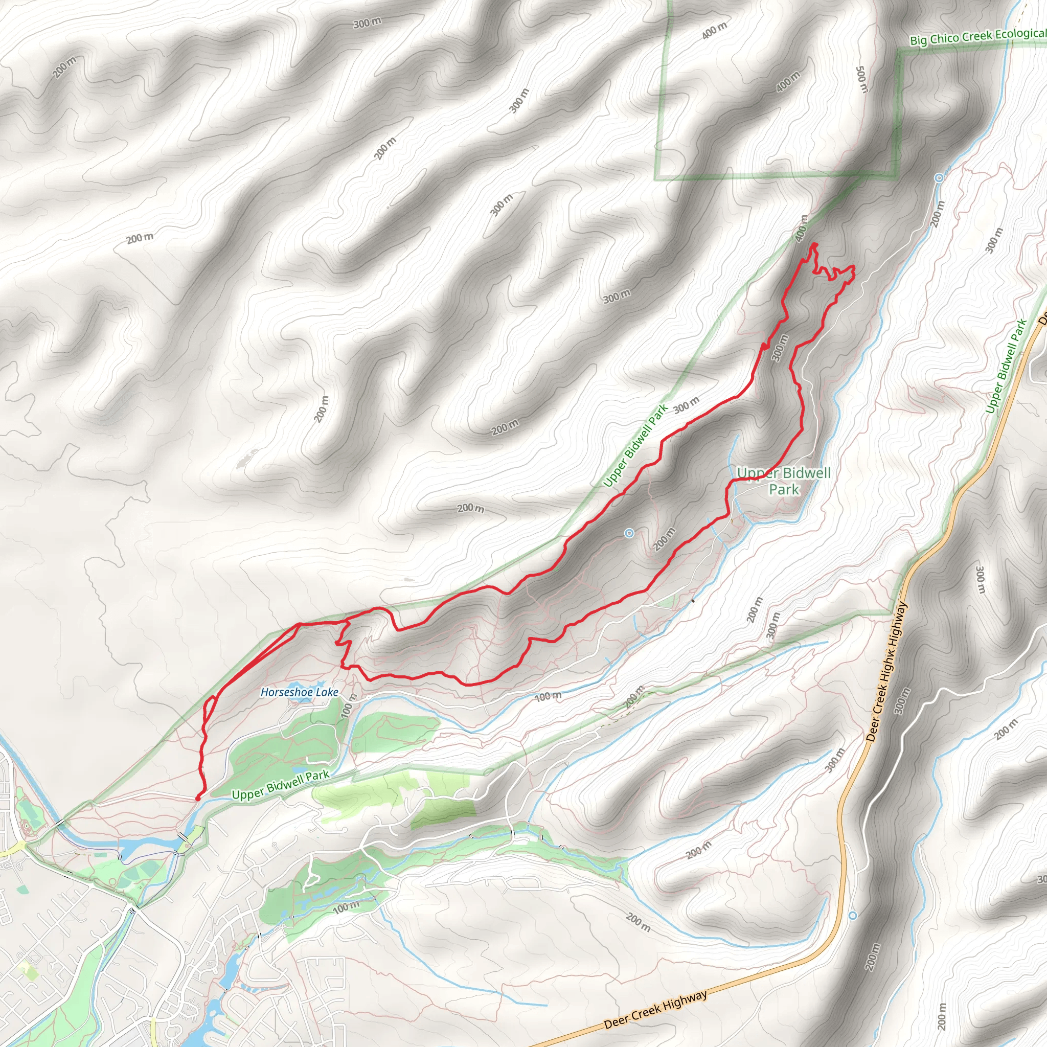 Horseshoe Lake and North Rim Trail mobile static map