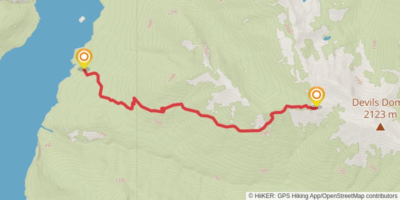 Pacific Northwest Trail stage 53 Map