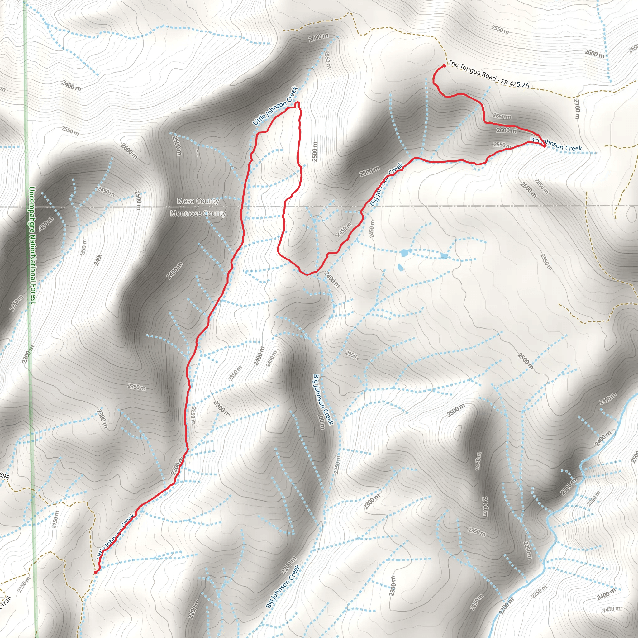 Little Johnson Trail mobile static map