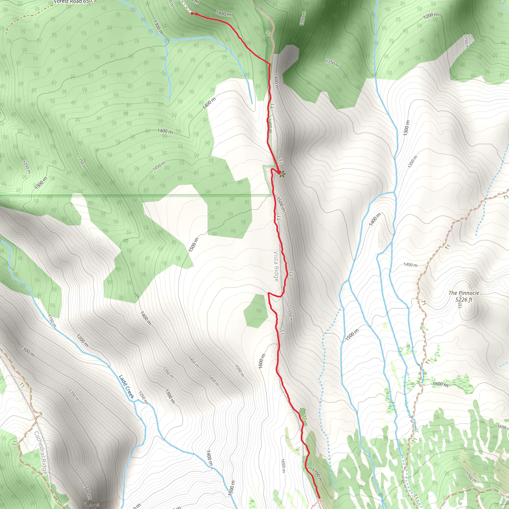 Vista Ridge Trail mobile static map