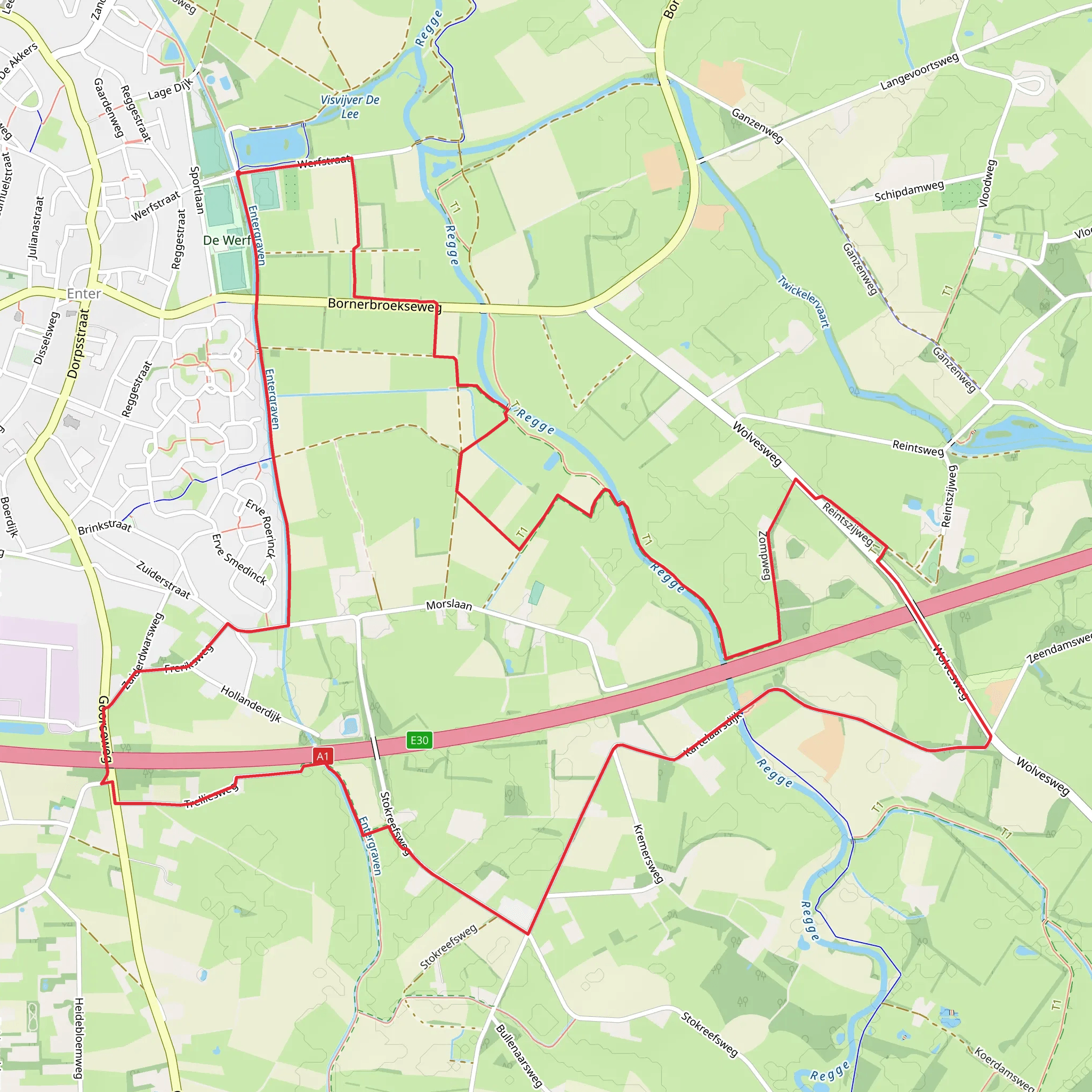 De Mors and Oale Wolfs via Kartelaarsdijk mobile static map
