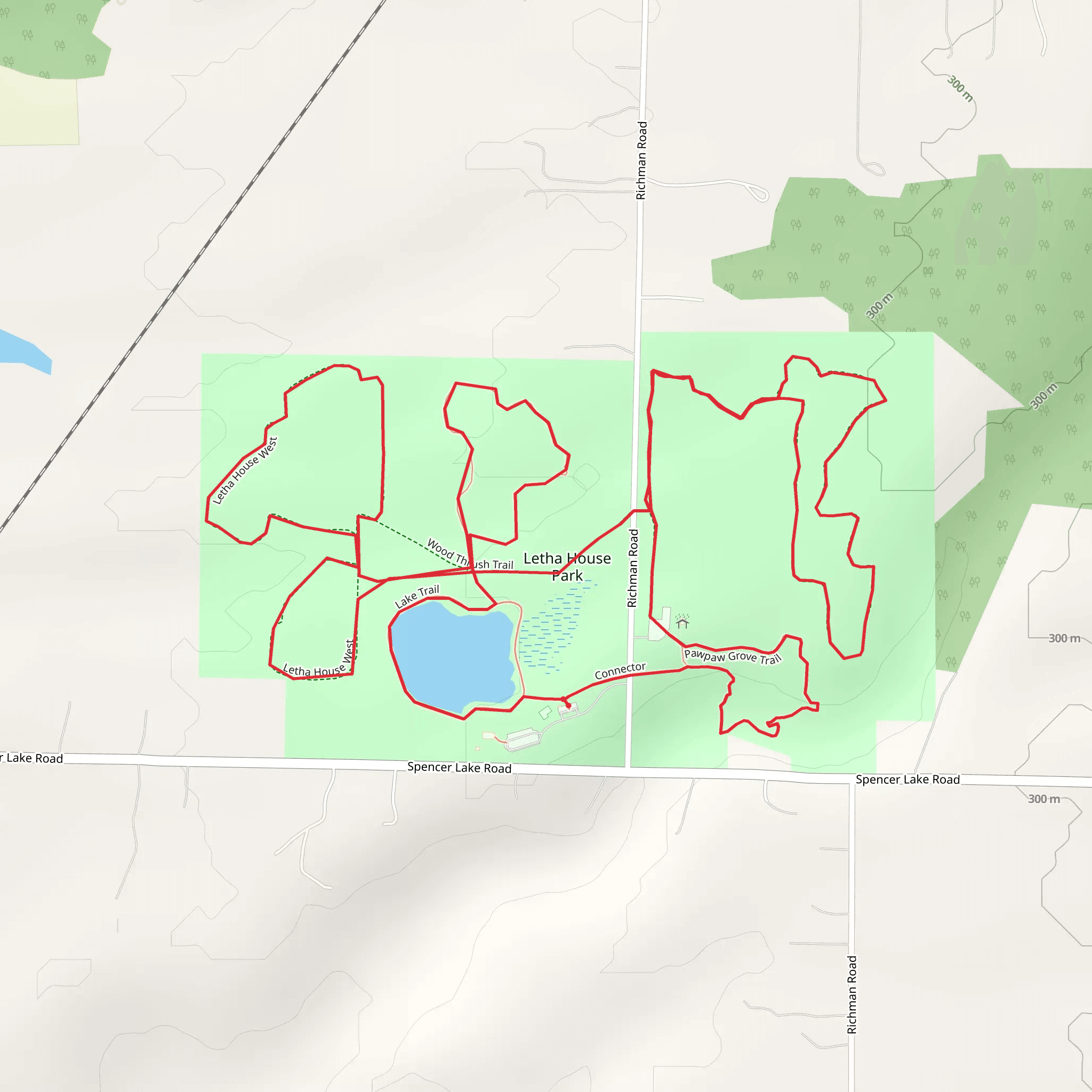 Lake Trail, Bridle Trail and Great Horned Owl Bridle Path Loop mobile static map