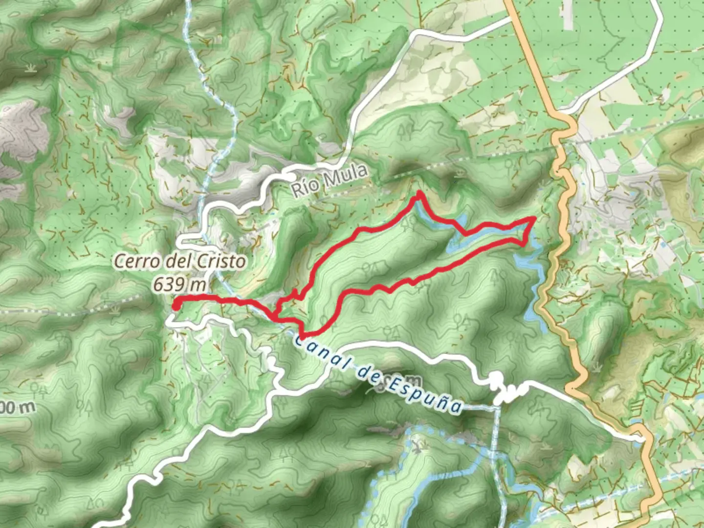 An image depicting the trail Trail from El Berro to Gebas PR MU 69 and its surrounding area.