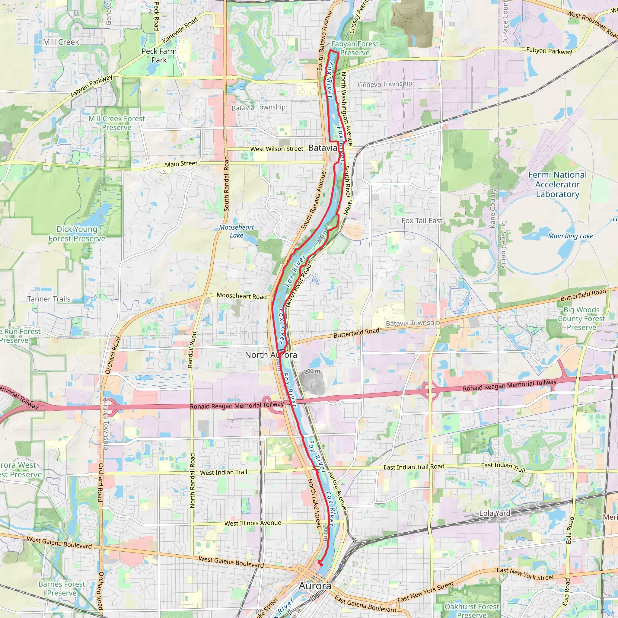 Fox River Trail mobile static map