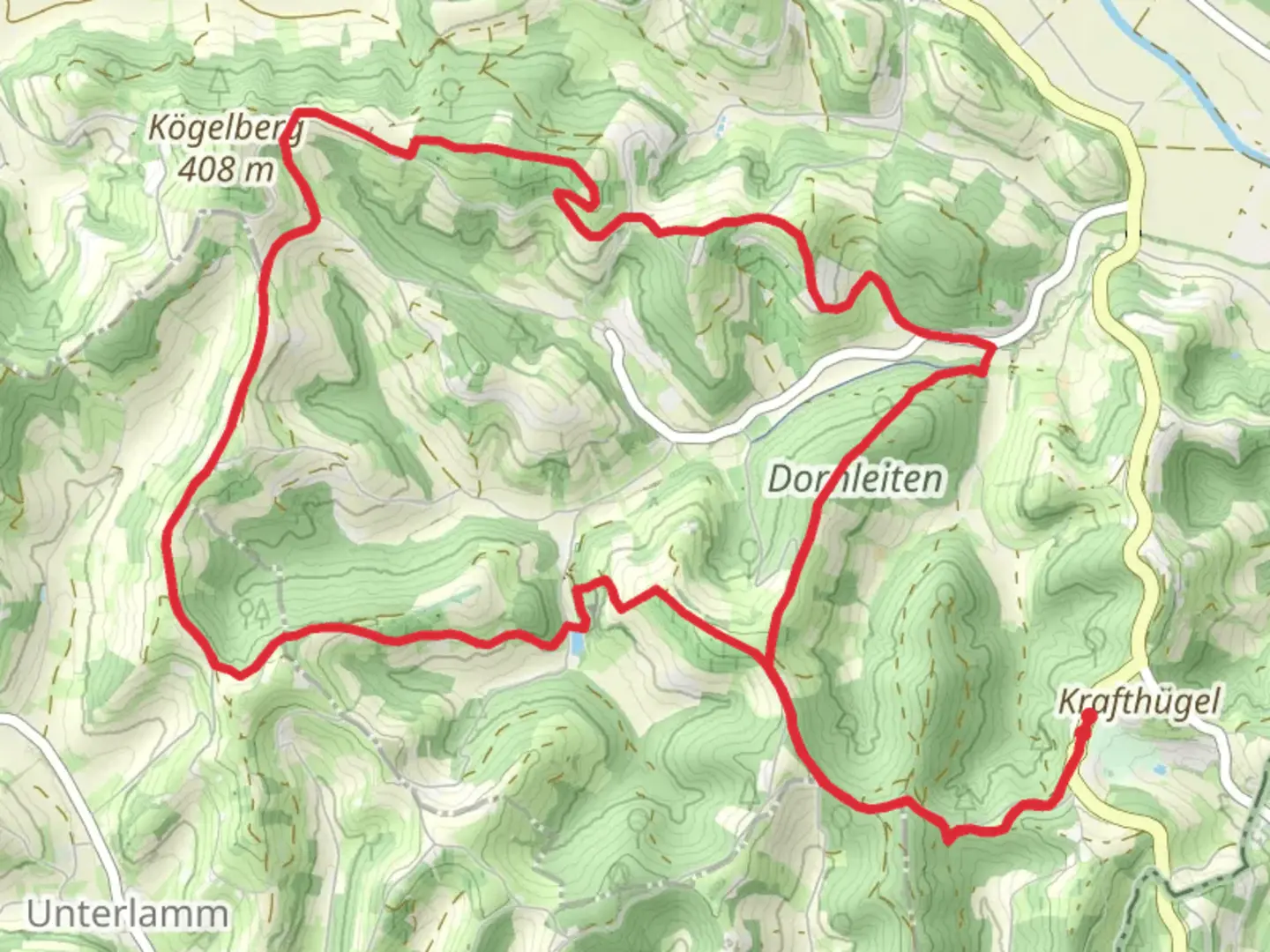 An image depicting the trail Wanderweg Rund um Stein and its surrounding area.