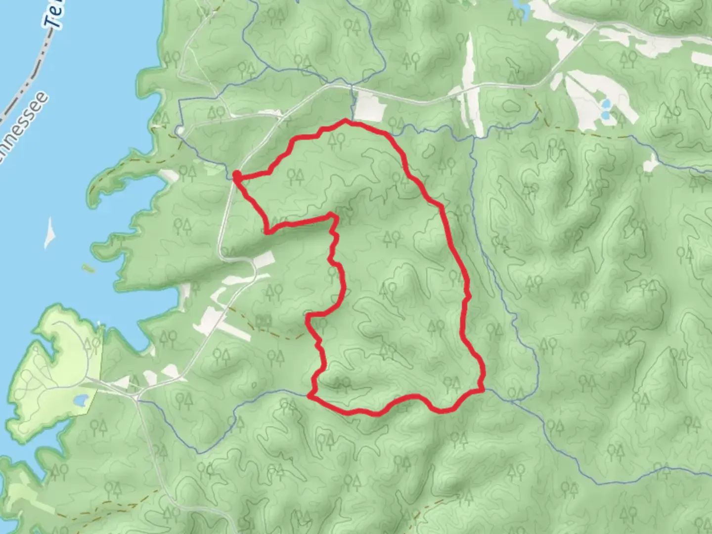 An image depicting the trail Volunteer - Piney Campground - Artillery - Telegraph Loop Trail and its surrounding area.