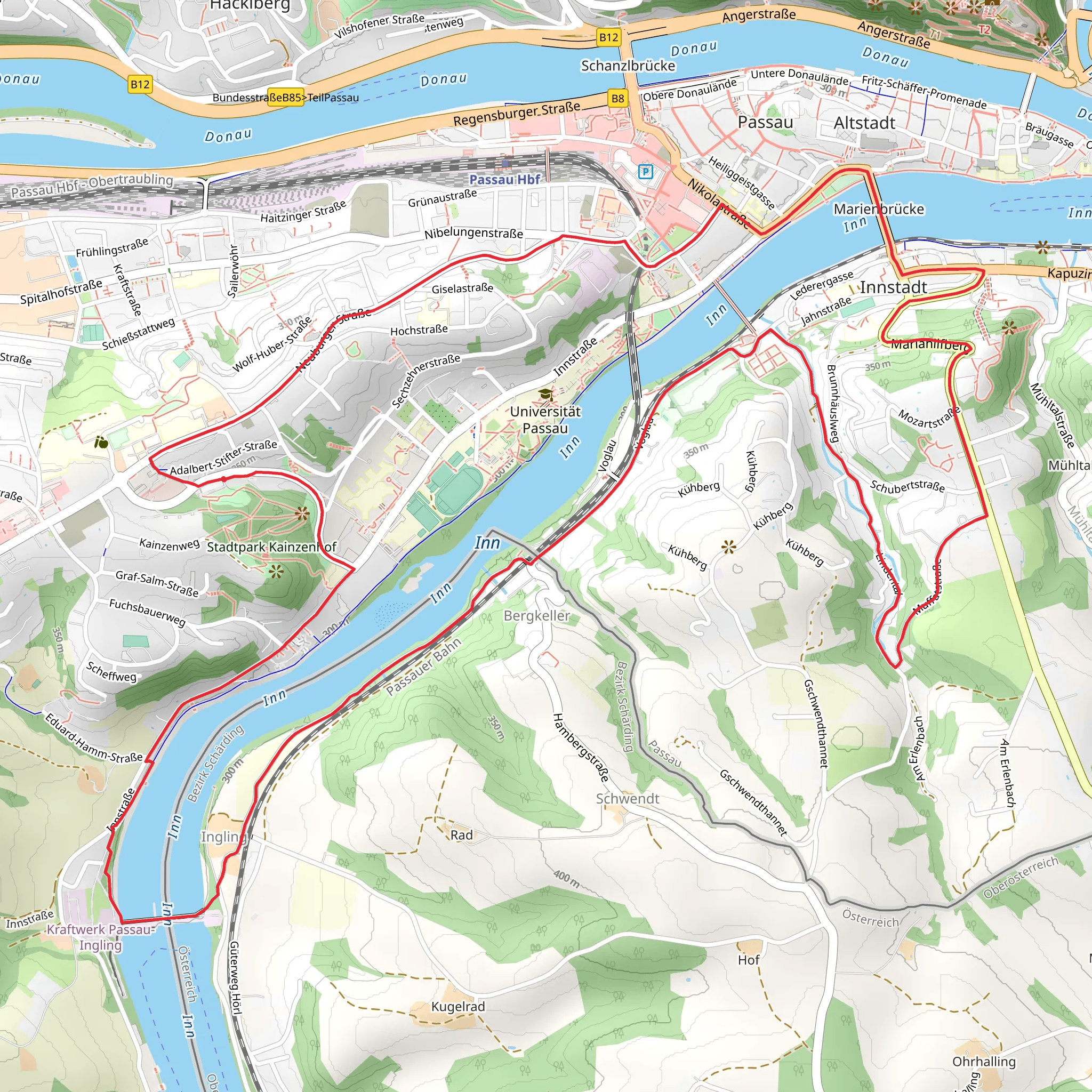 Passau Loop mobile static map
