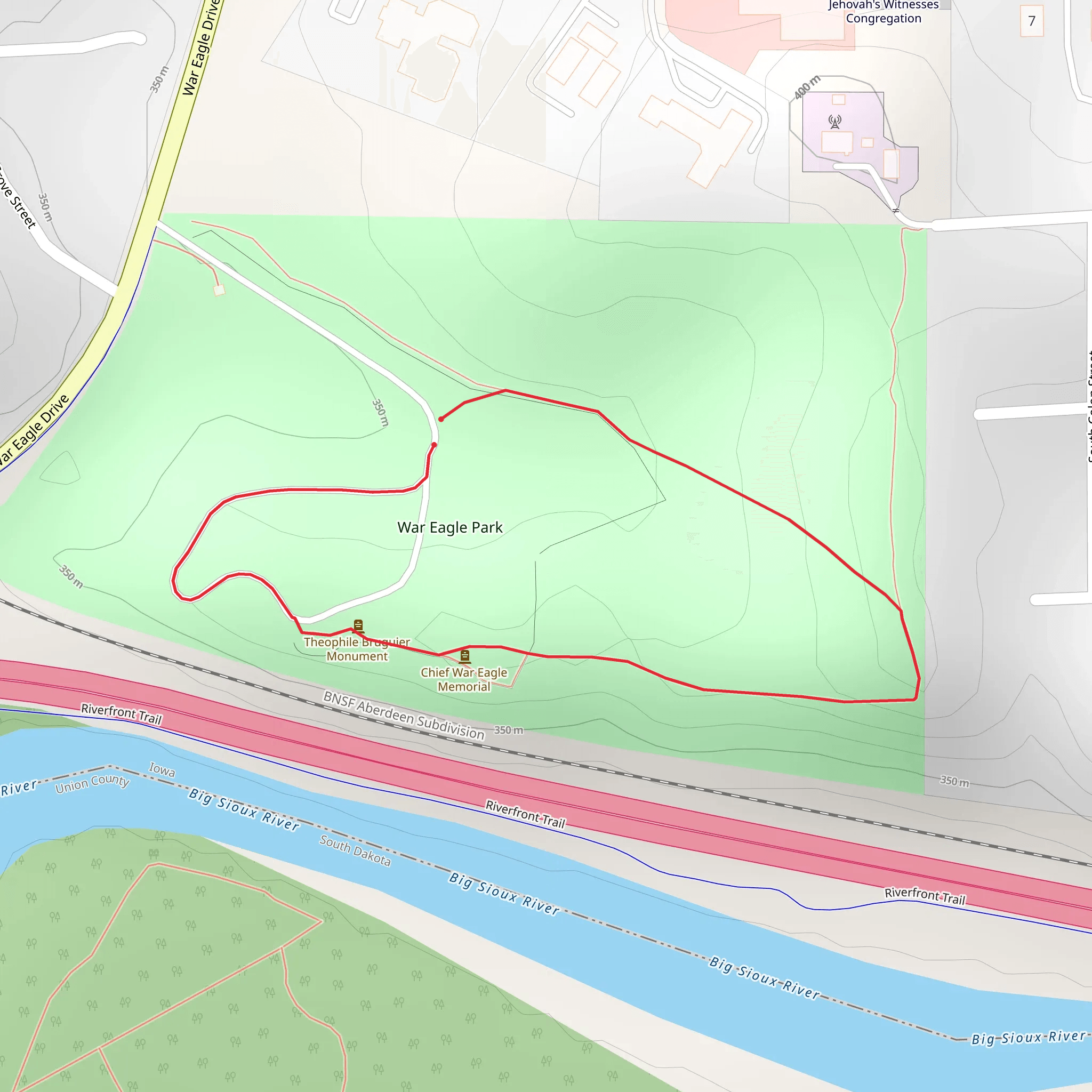 War Eagle Park Loop mobile static map