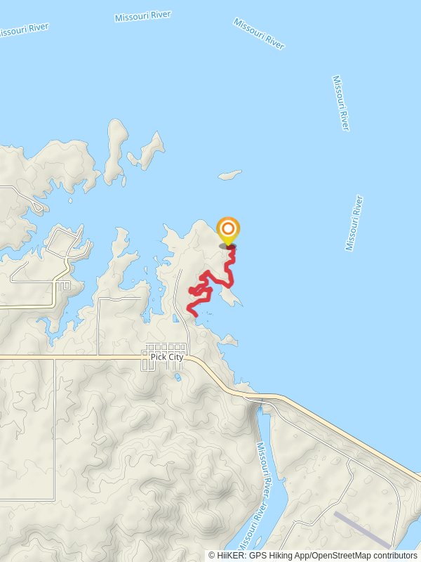 Lake Sakakawea Picnic Area Walk mobile static map