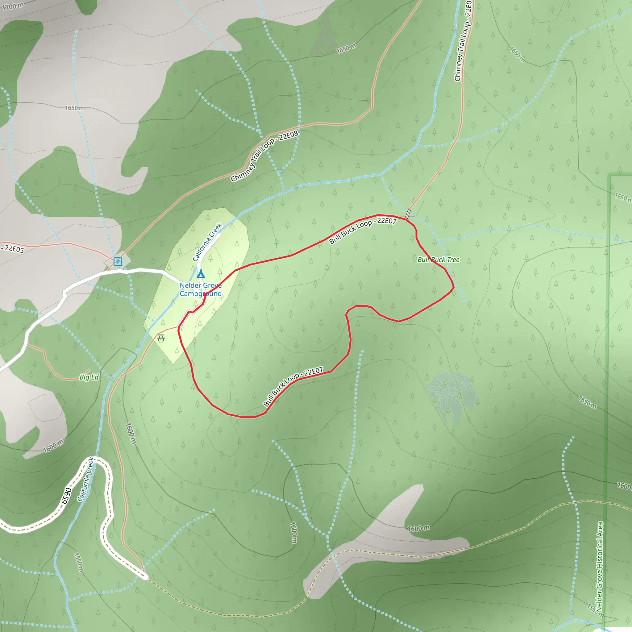 Nelder Grove Campground Loop mobile static map