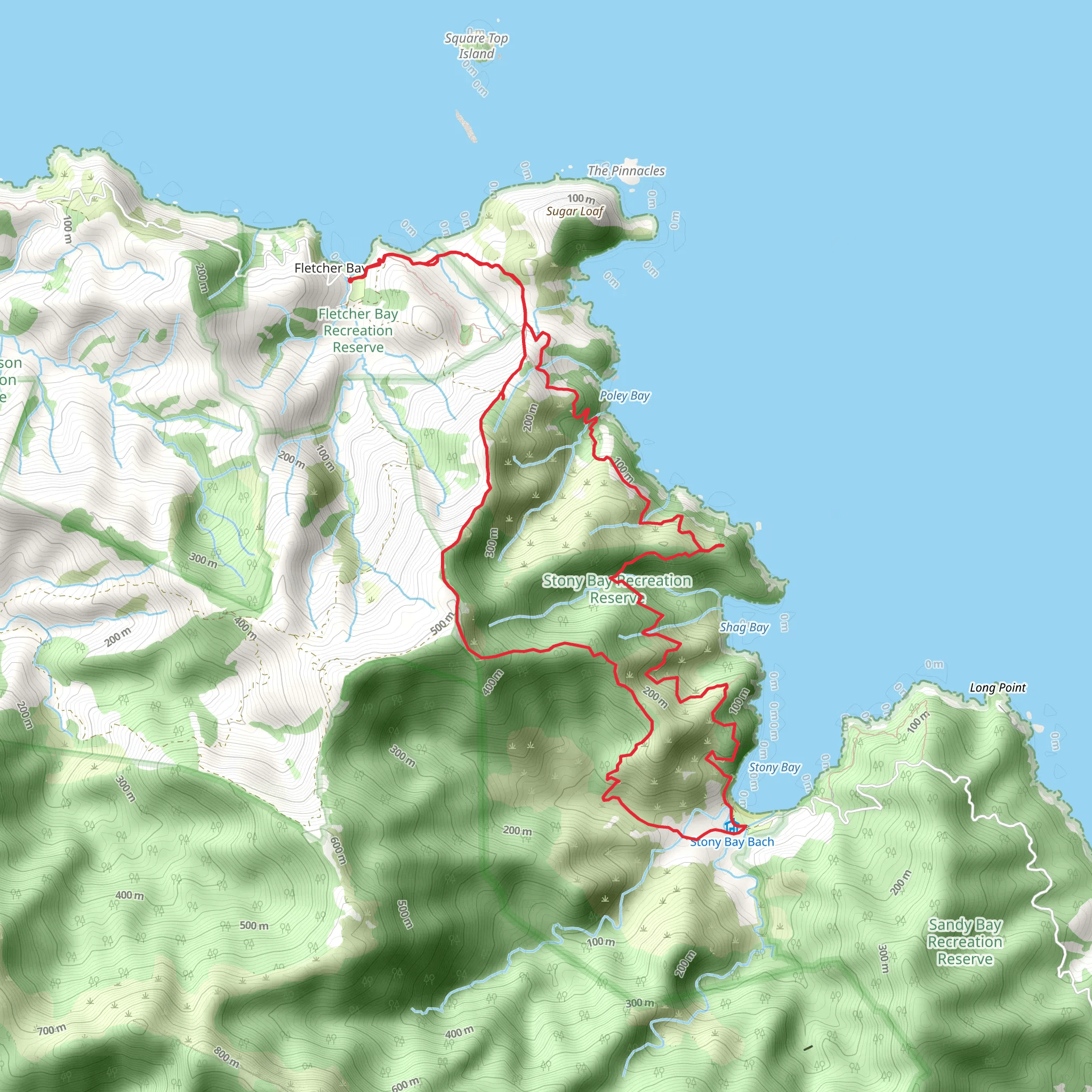 Coromandel Walkway mobile static map