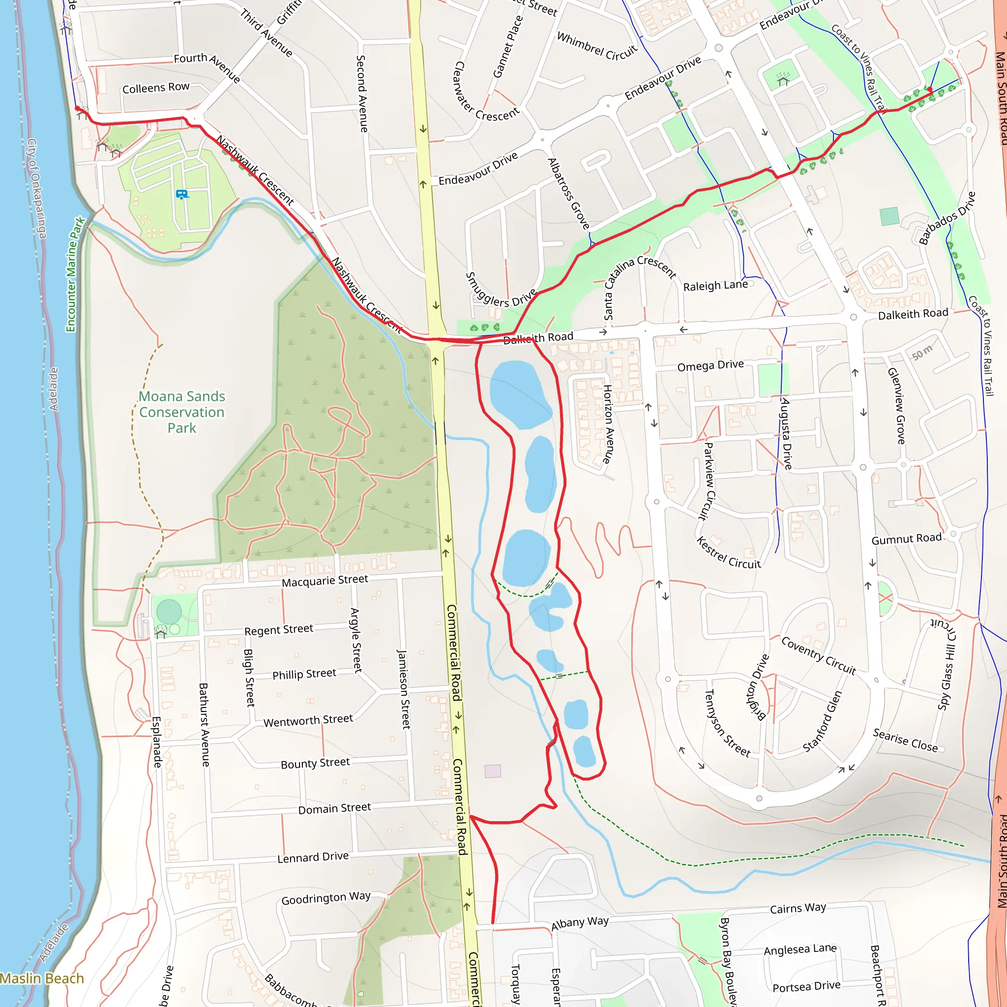 Pedler Creek Trail mobile static map