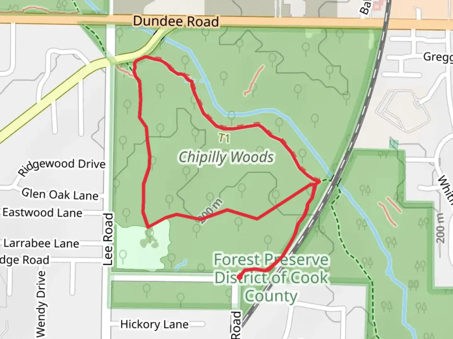 An image depicting the trail North Branch Blue Unpaved Trail Loop and its surrounding area.